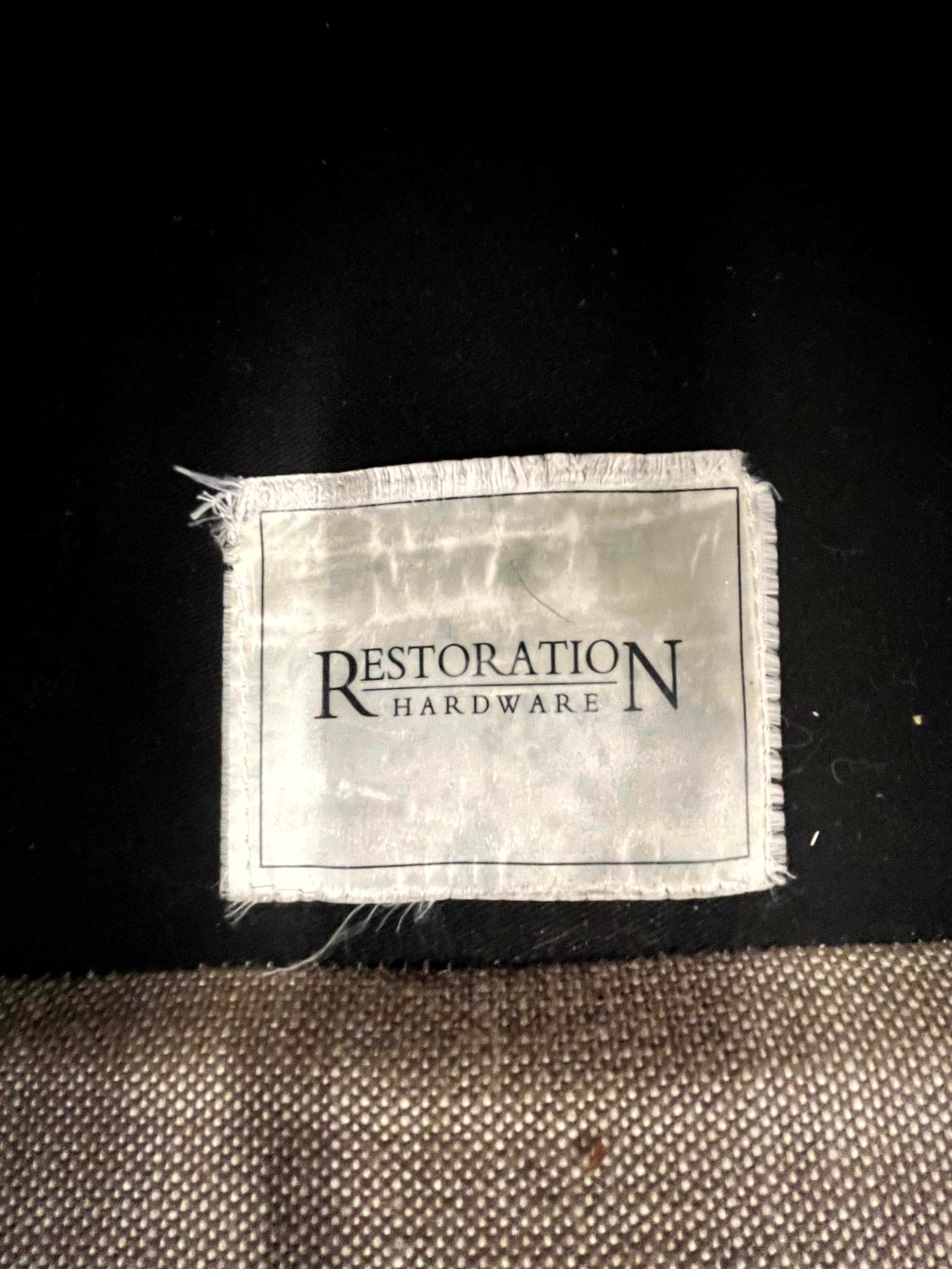 Sturdy Restoration Hardware Sofa: Neutral Linen Fabric in Good Condition