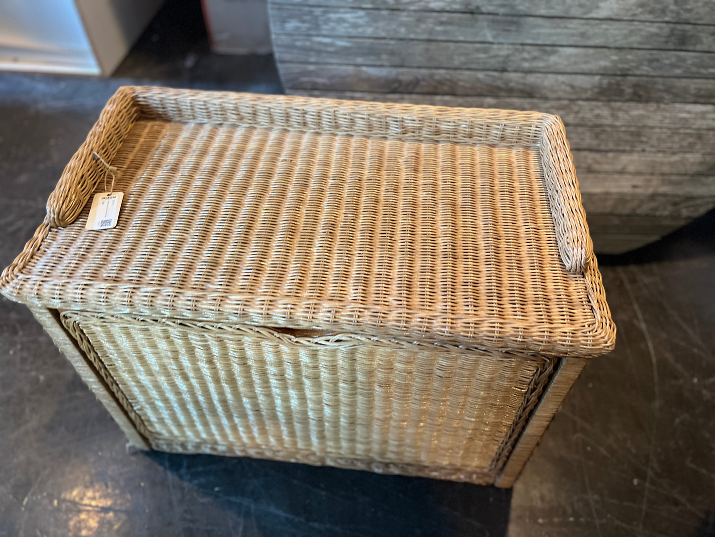 Rattan bench and shoe storage