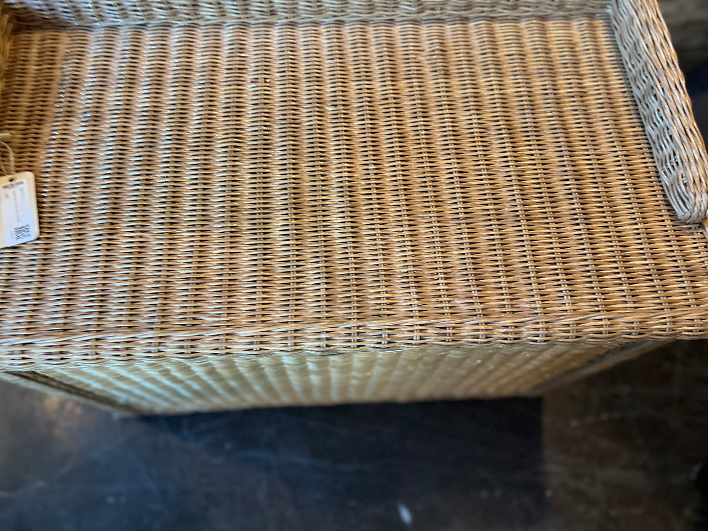 Rattan bench and shoe storage