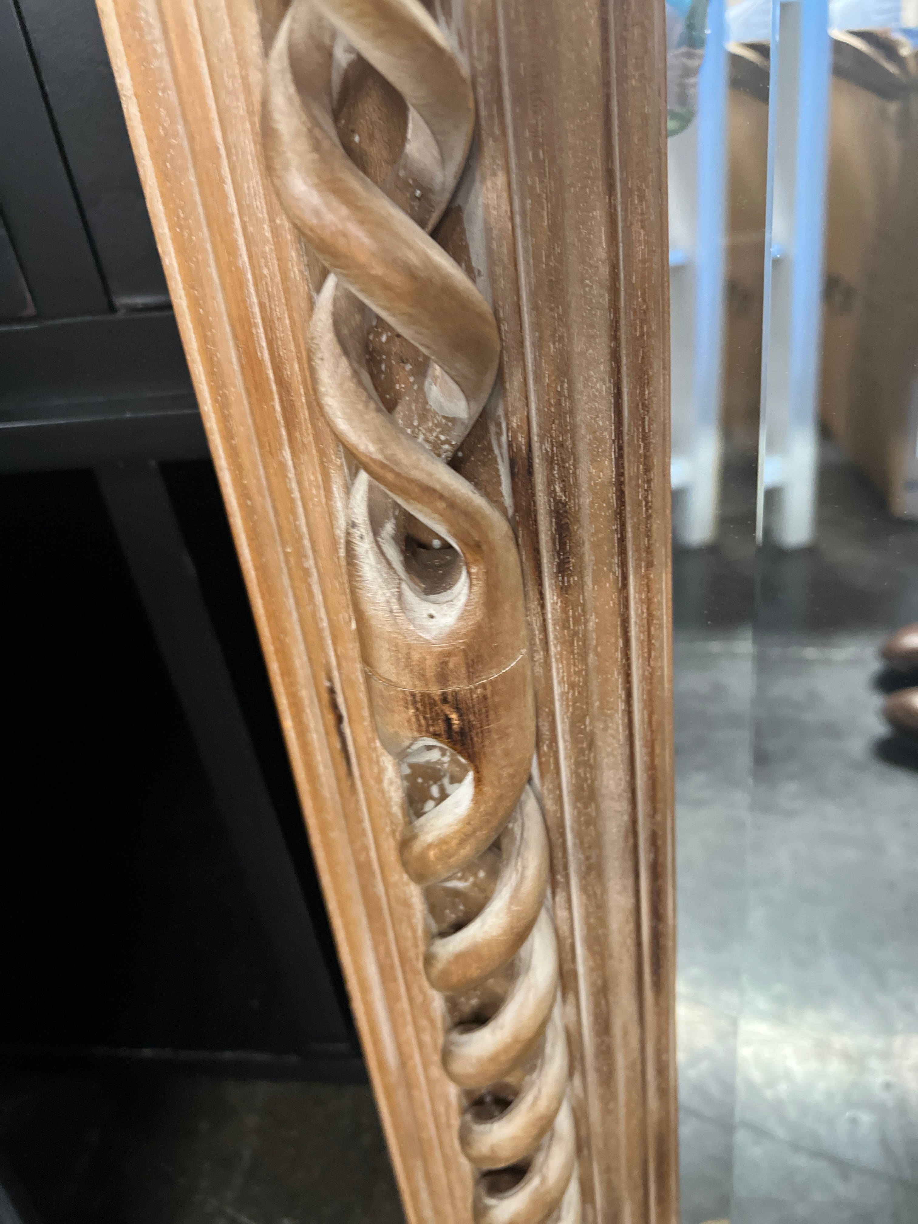 Wood Spiral Mirror