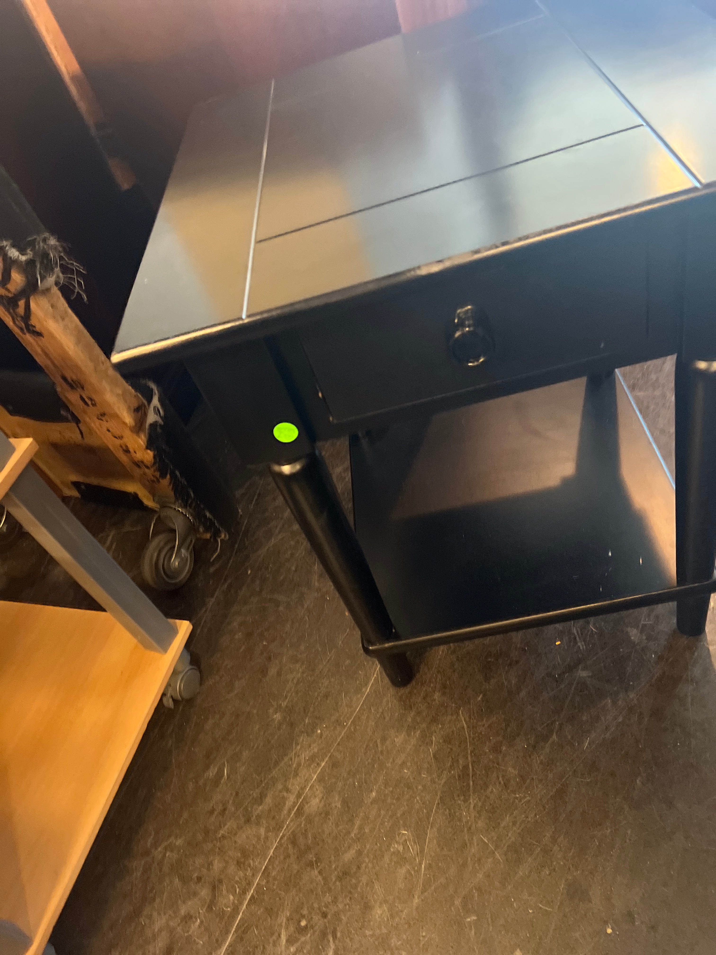 Black 2 tier Side Table.