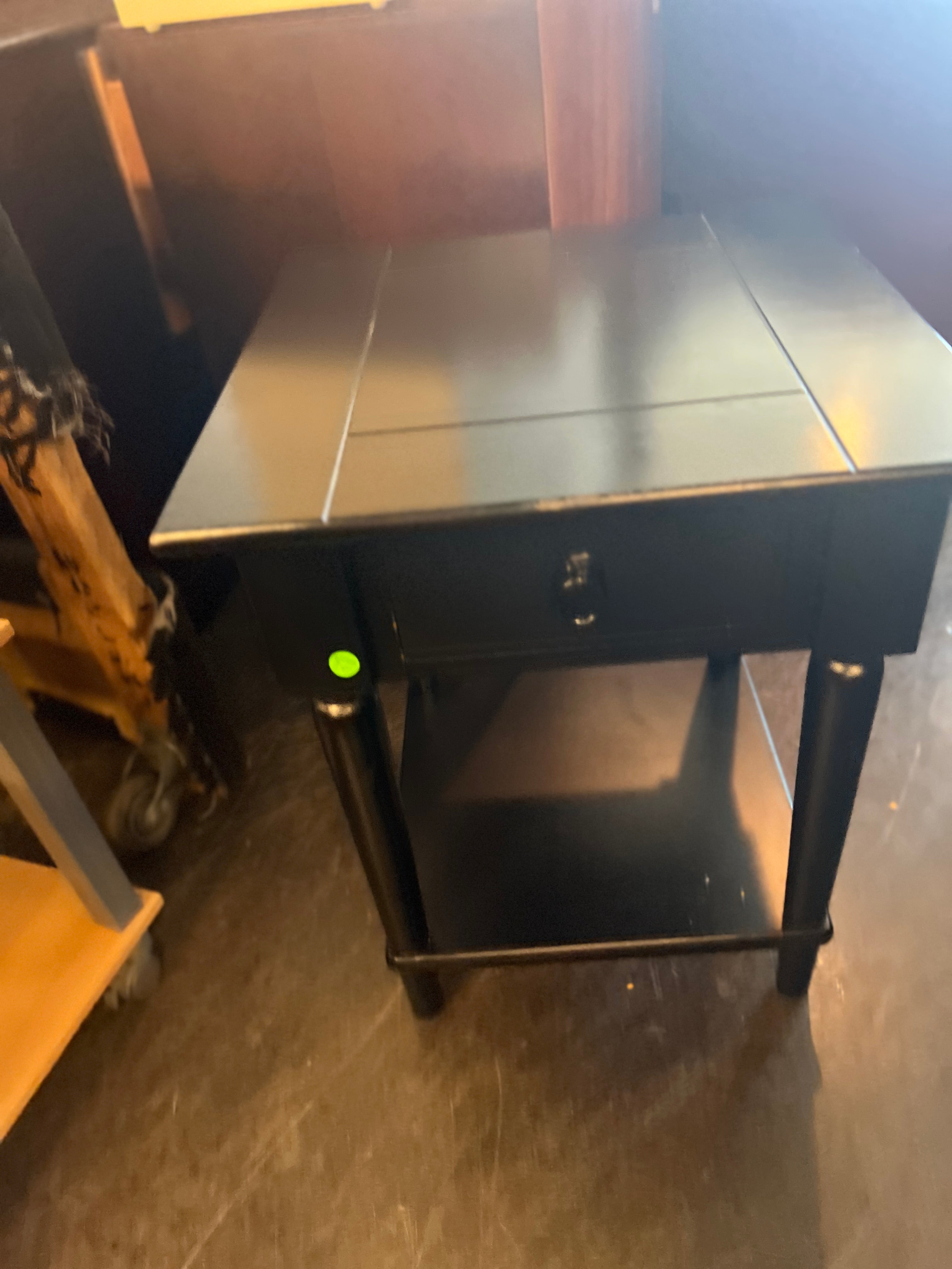 Black 2 tier Side Table.