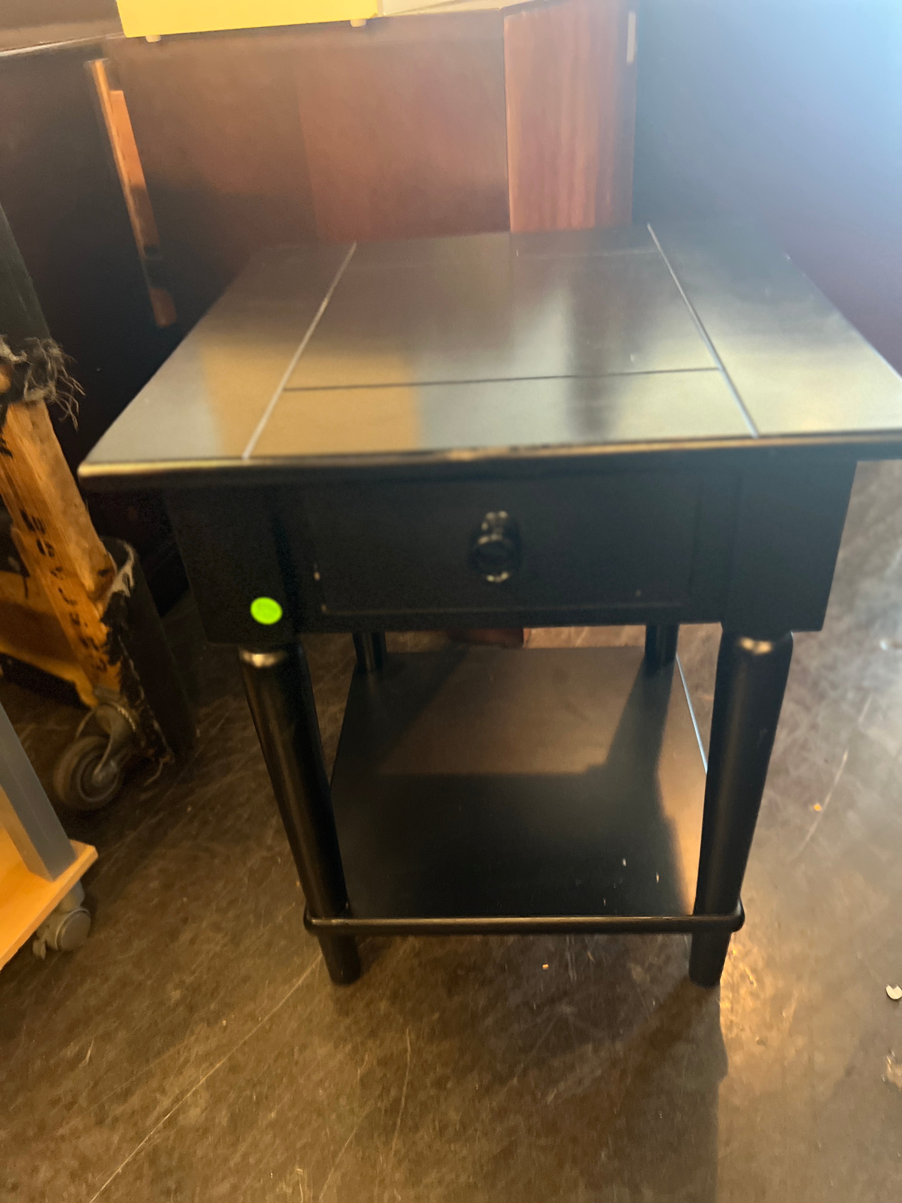 Black 2 tier Side Table.