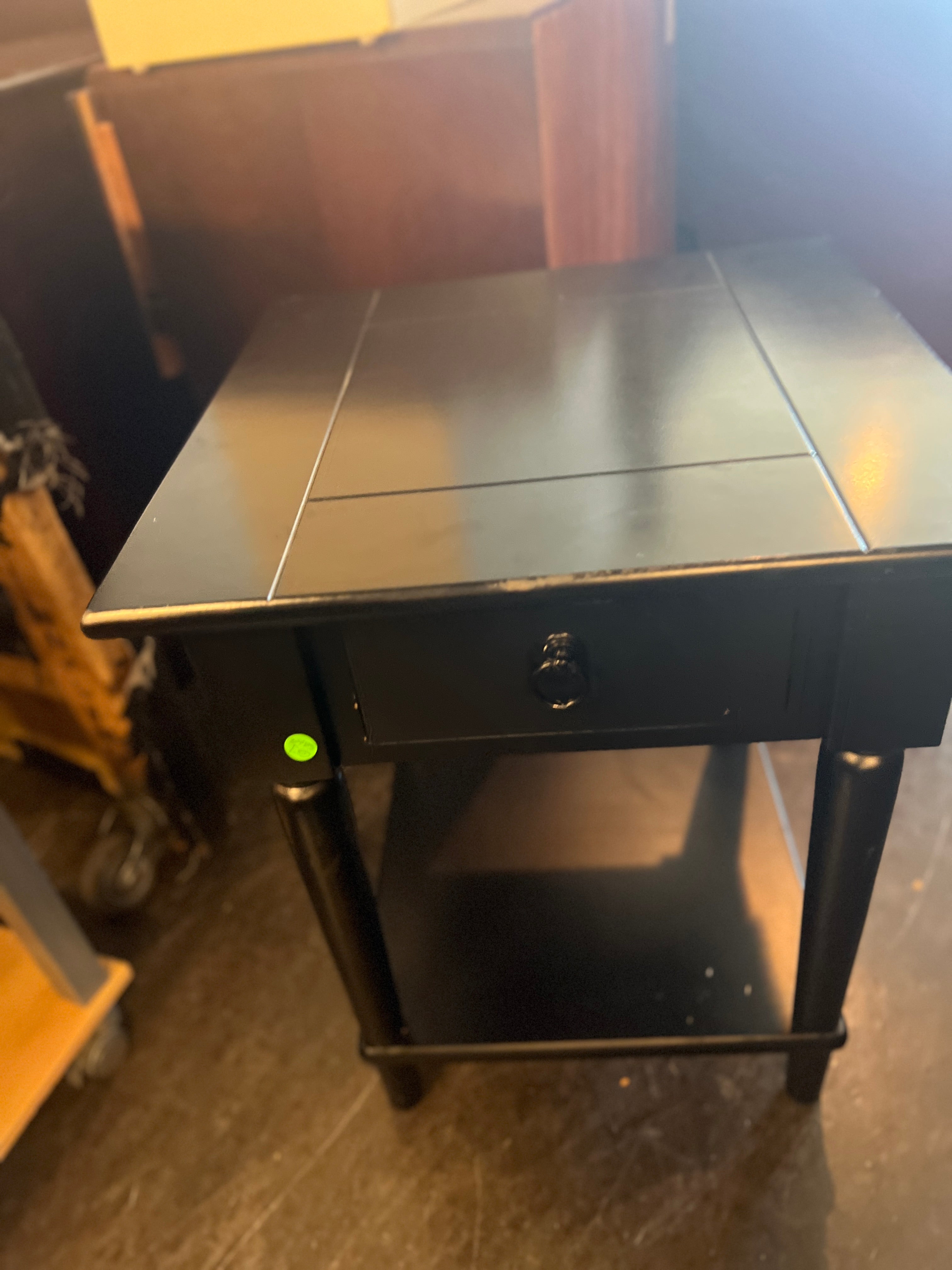 Black 2 tier Side Table.