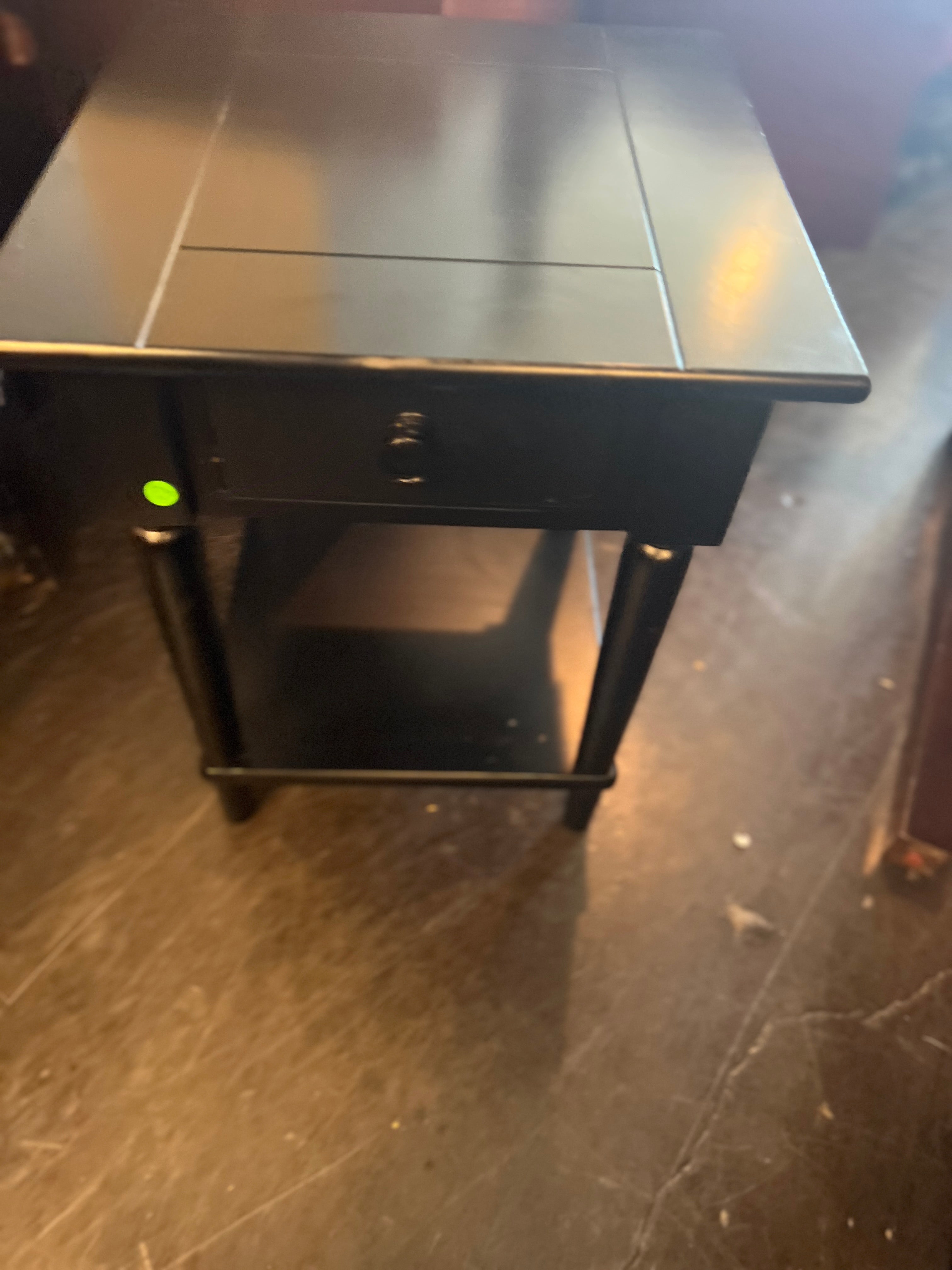 Black 2 tier Side Table.
