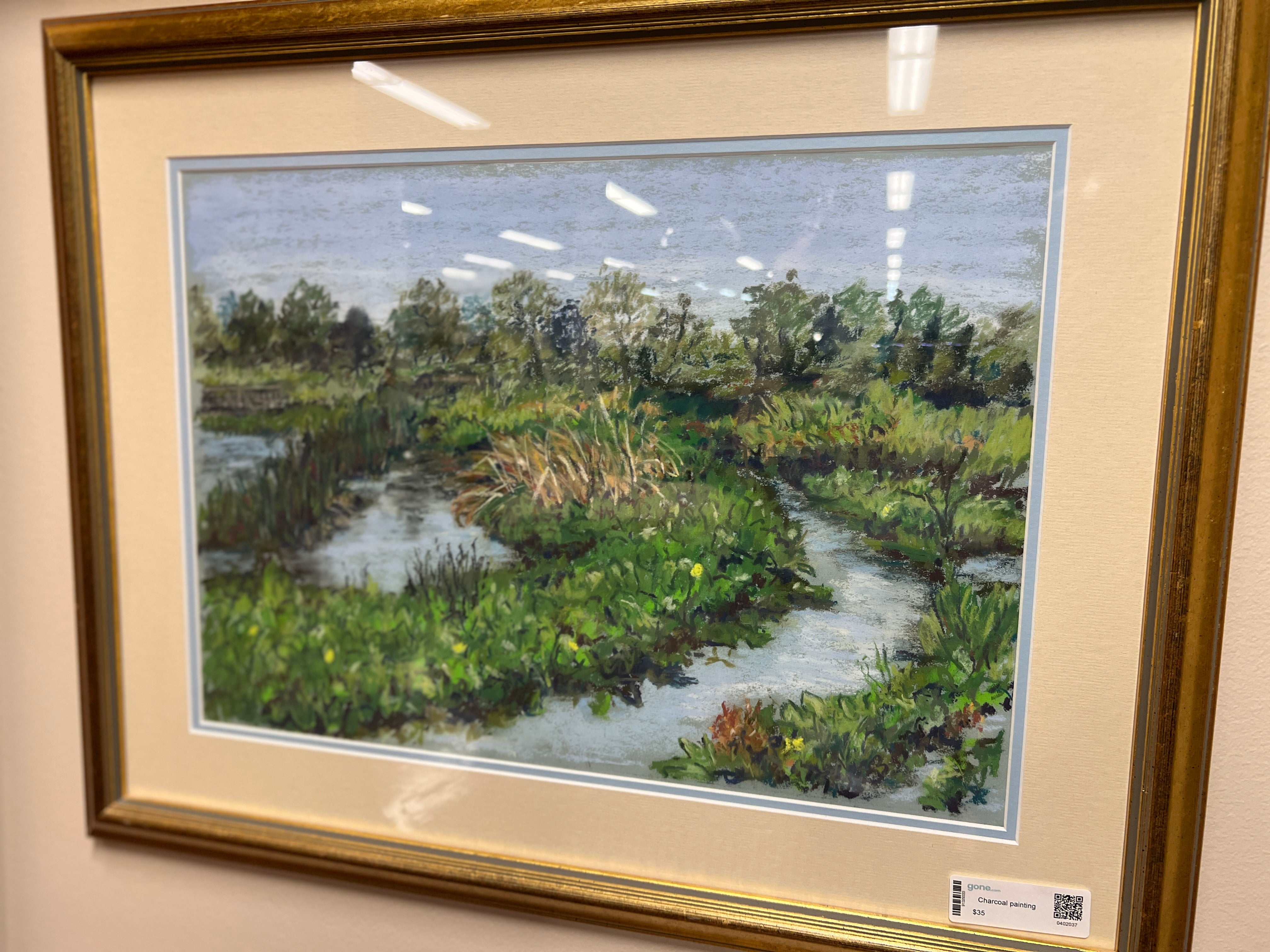 Charcoal painting