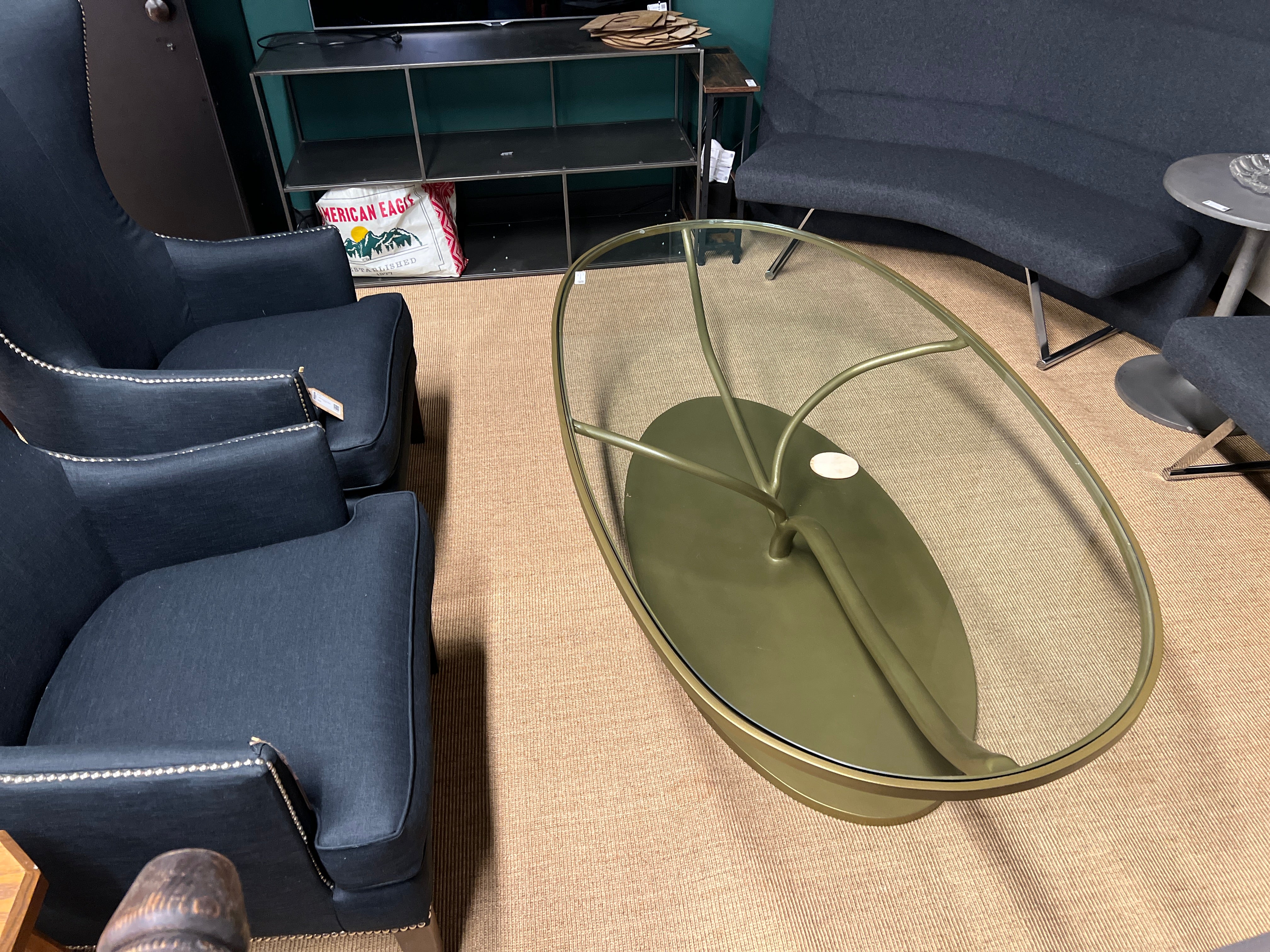 Oval Vine  Metal Coffee Table