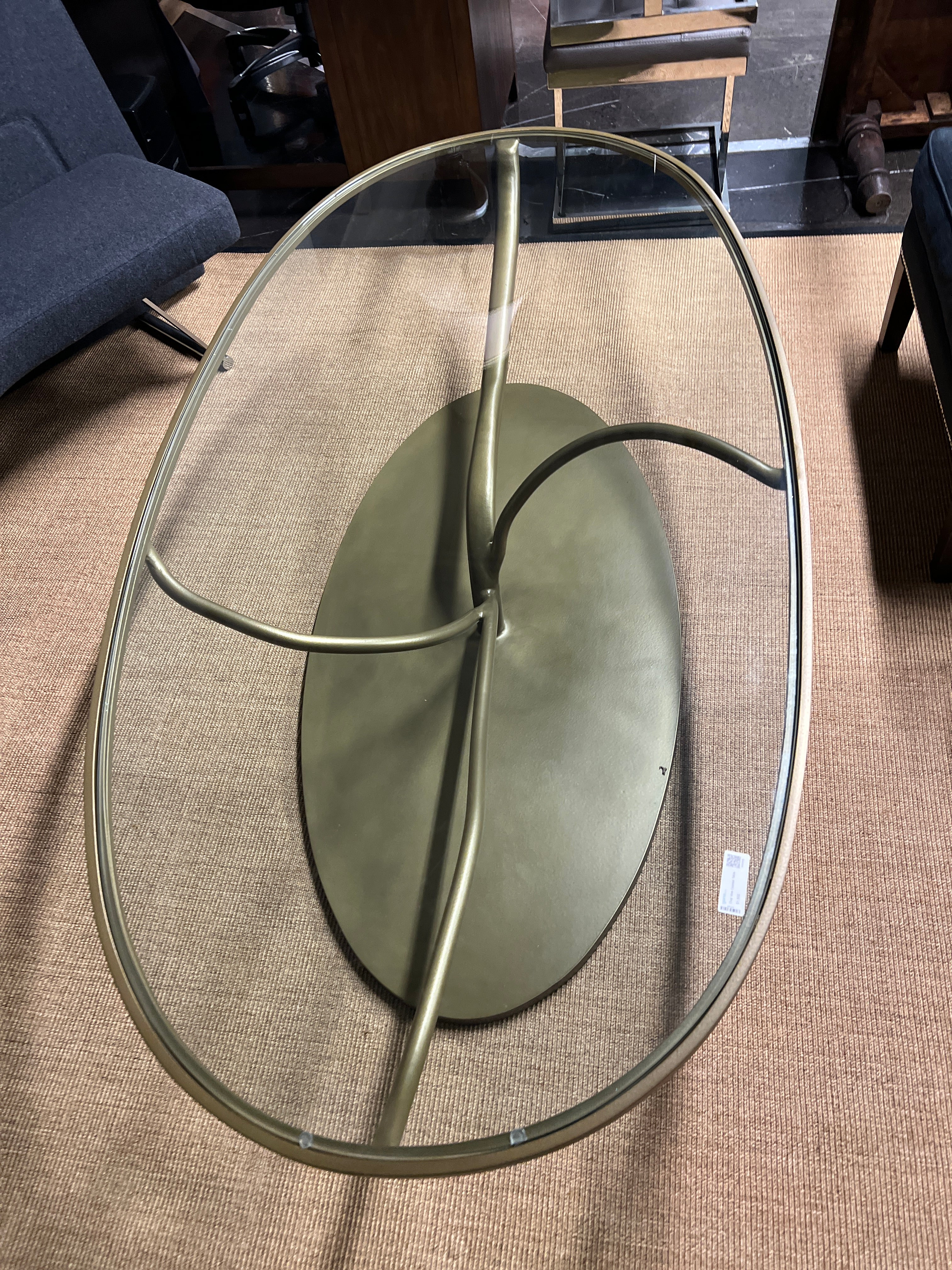 Oval Vine  Metal Coffee Table