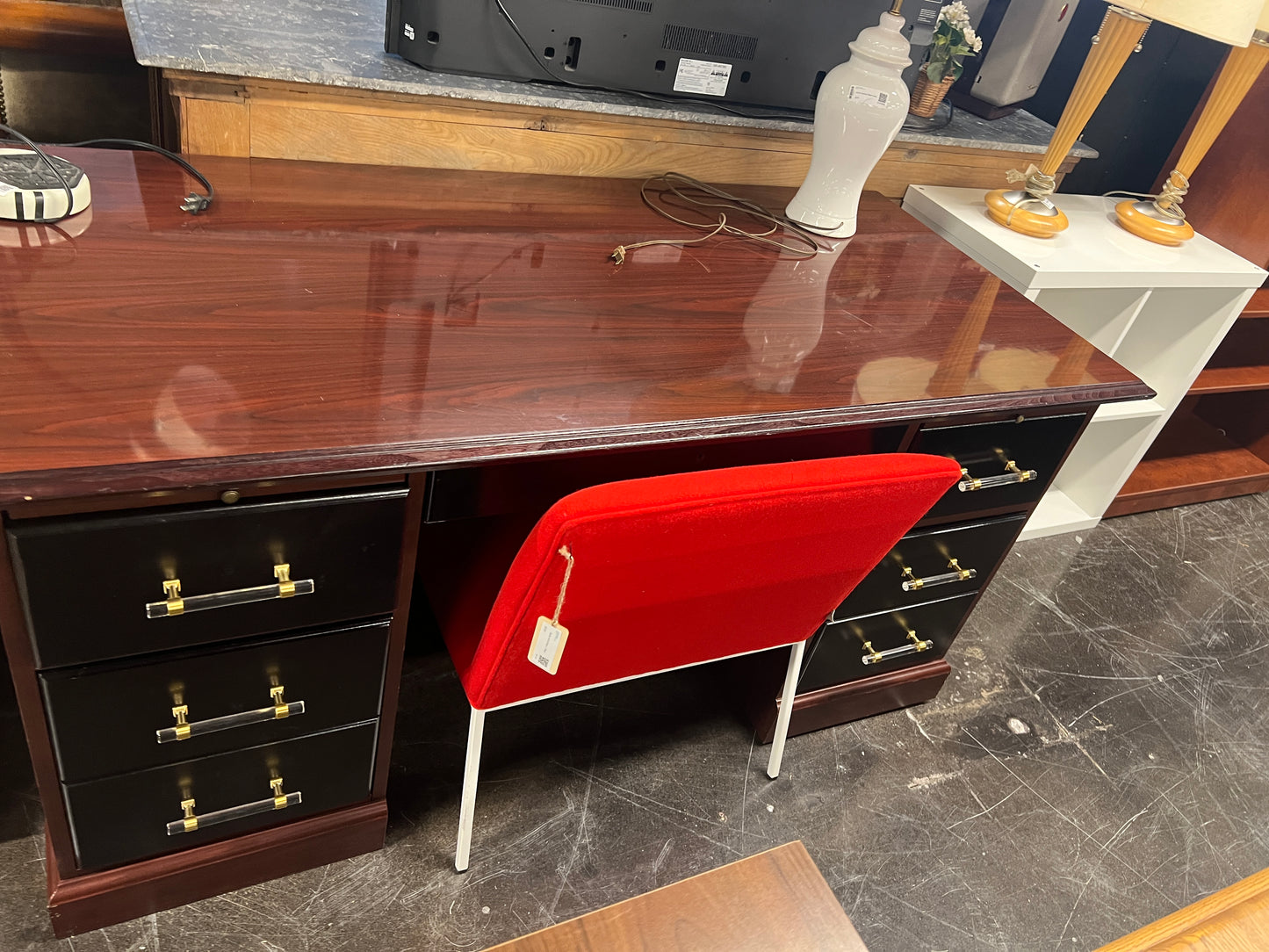Hekman Desk with Clear Handles