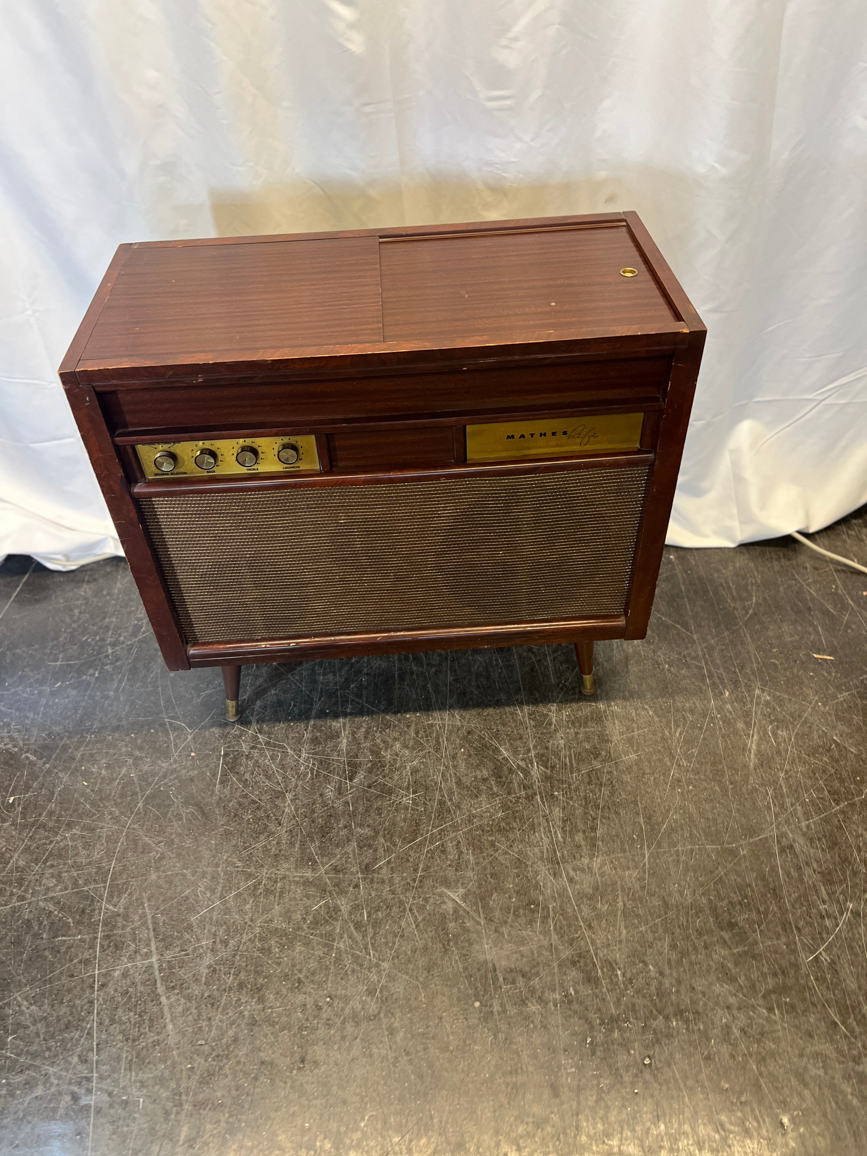 Vintage Floor Radio And Record Player