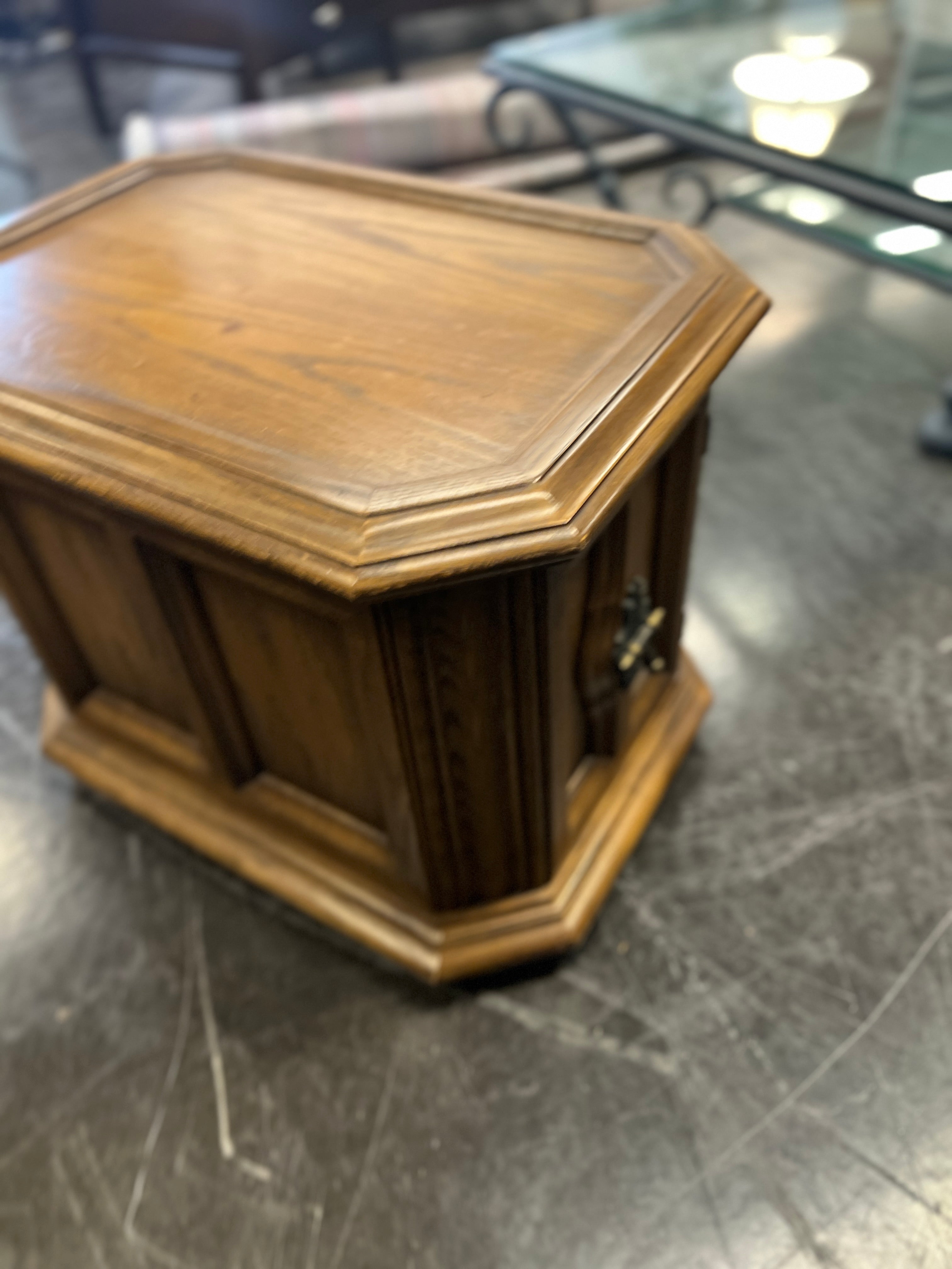 Large Square 2 Door End Table