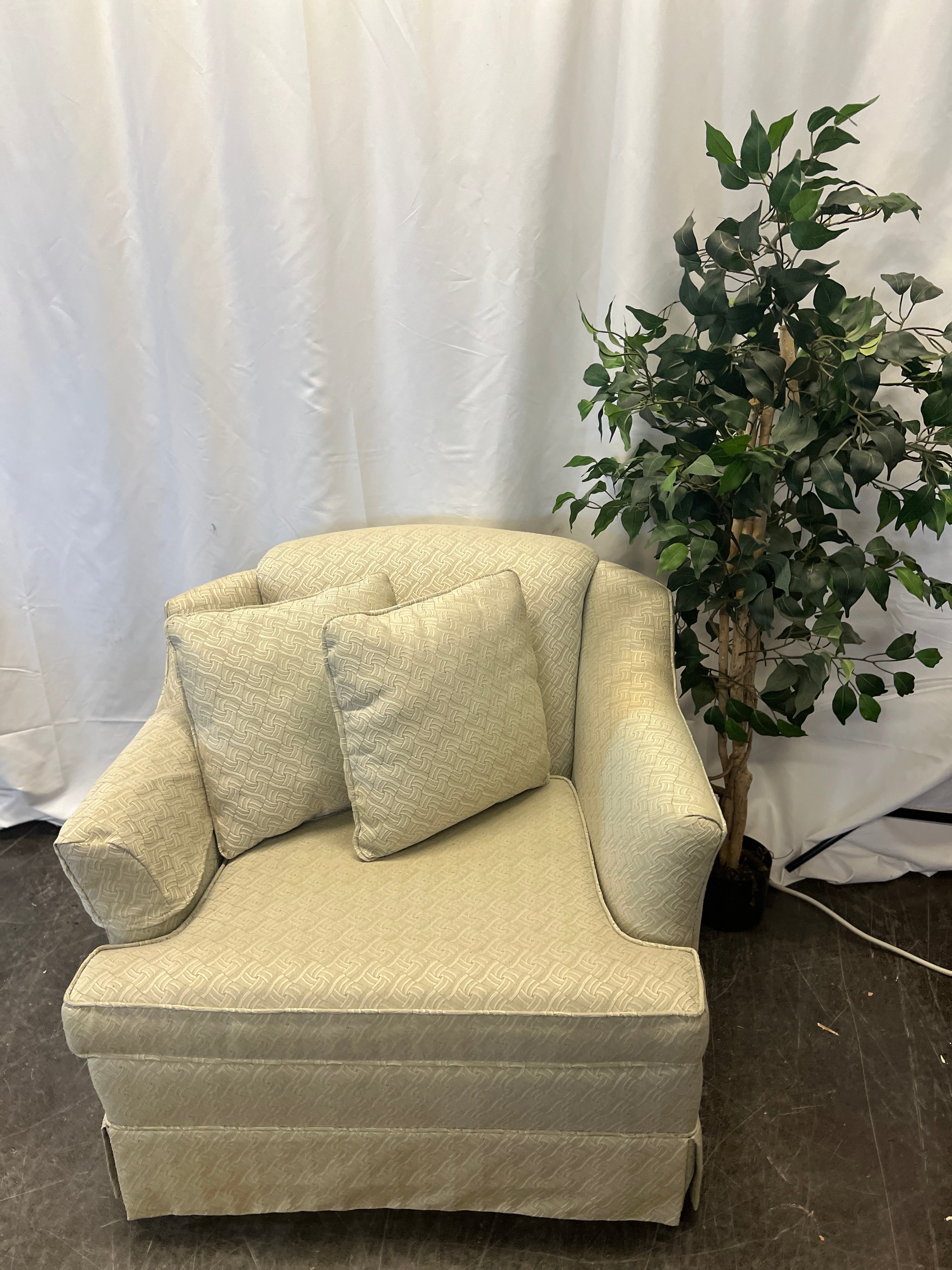 Silver Swivel Accent Chair