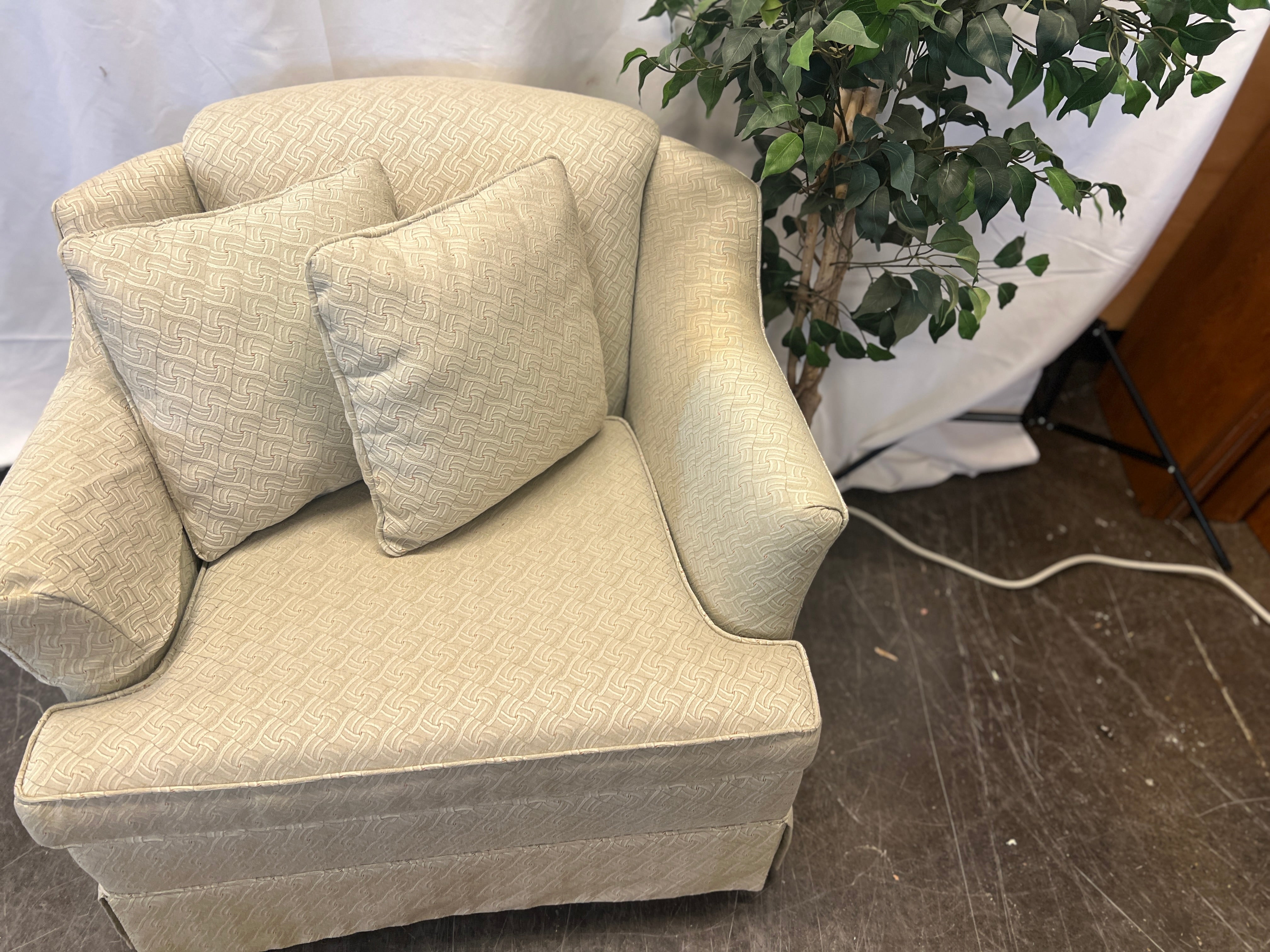 Silver Swivel Accent Chair