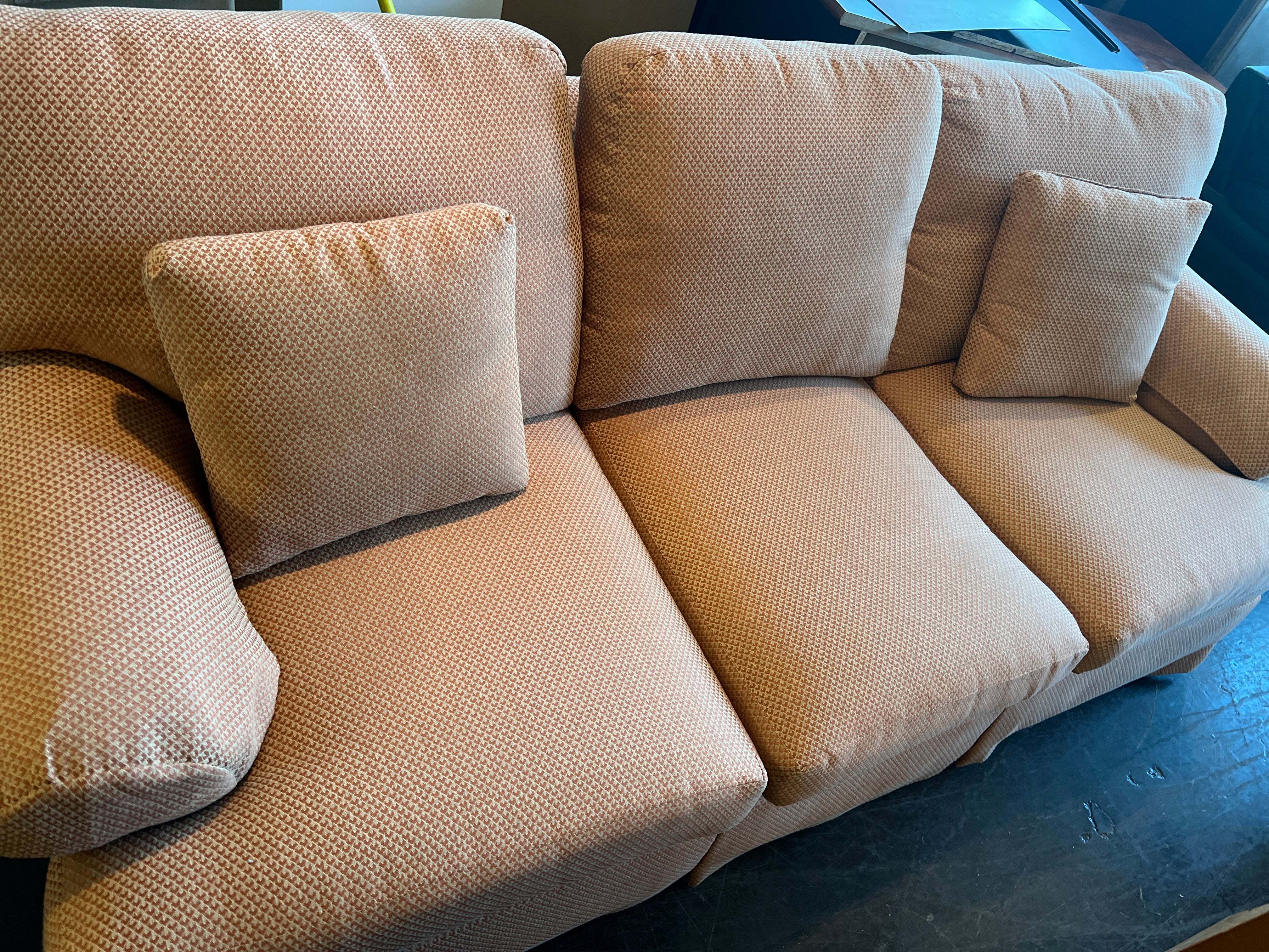 Textured Salmon Couch