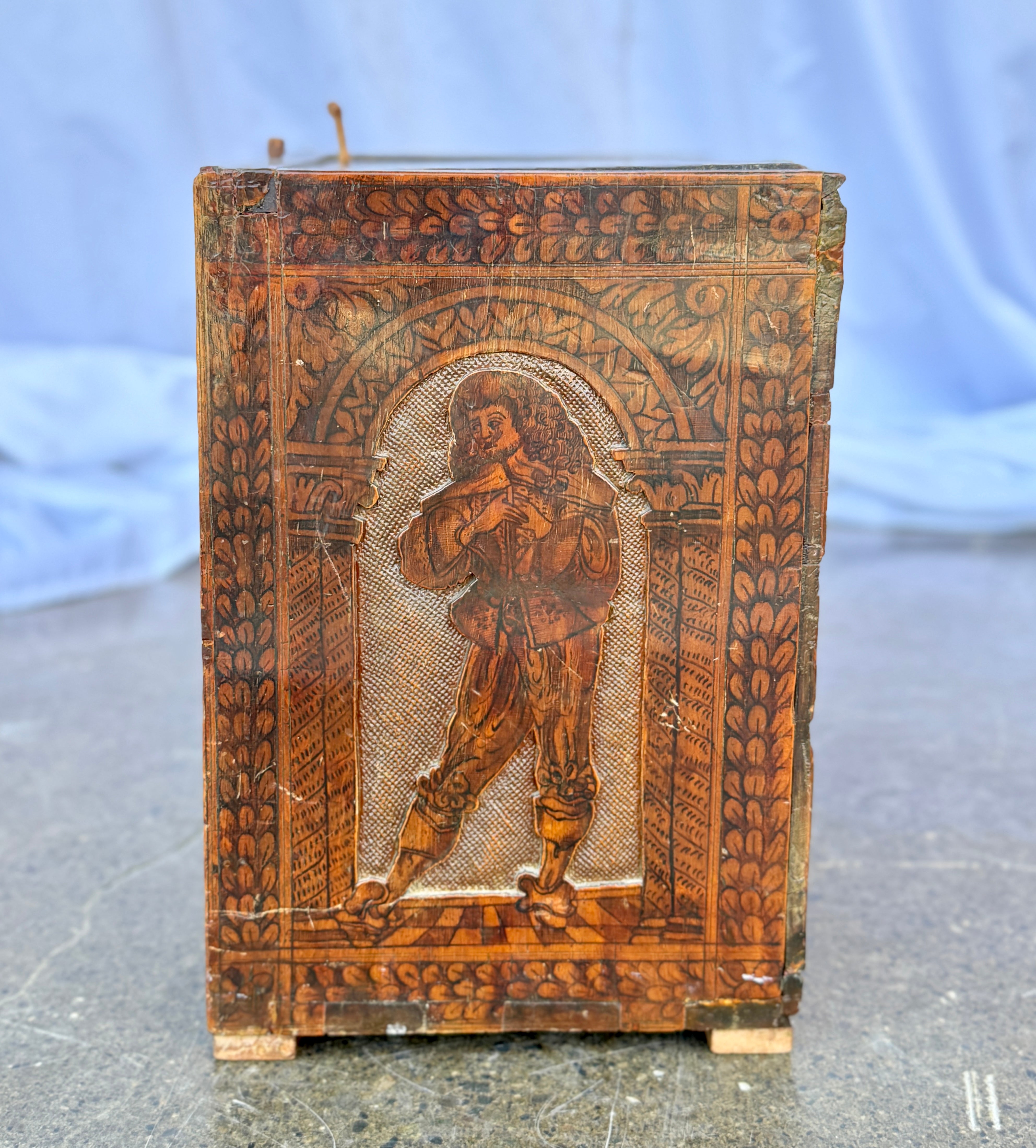17th Century Hand-Carved Cabinet – Ornate Figural Detailing