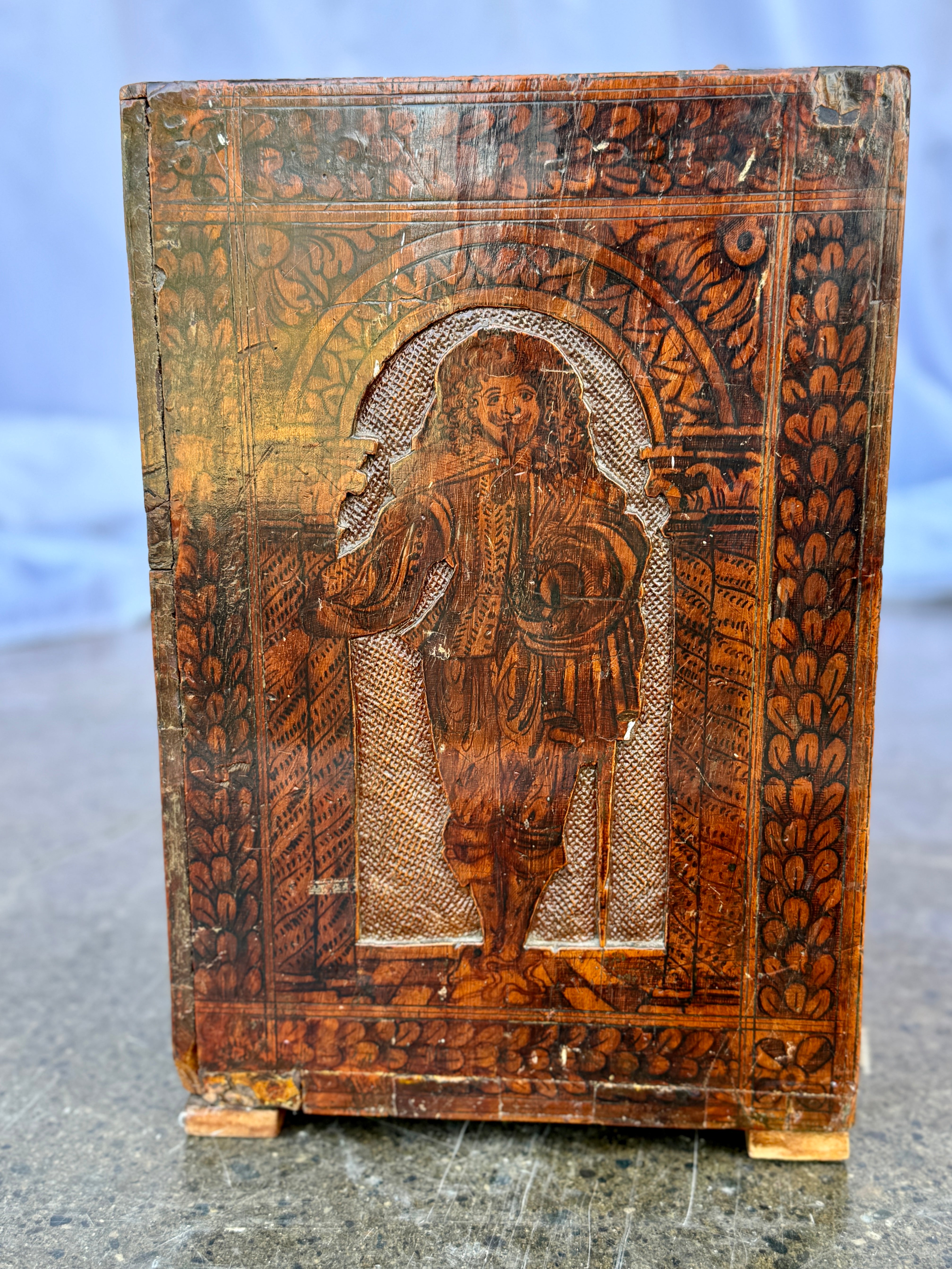 17th Century Hand-Carved Cabinet – Ornate Figural Detailing