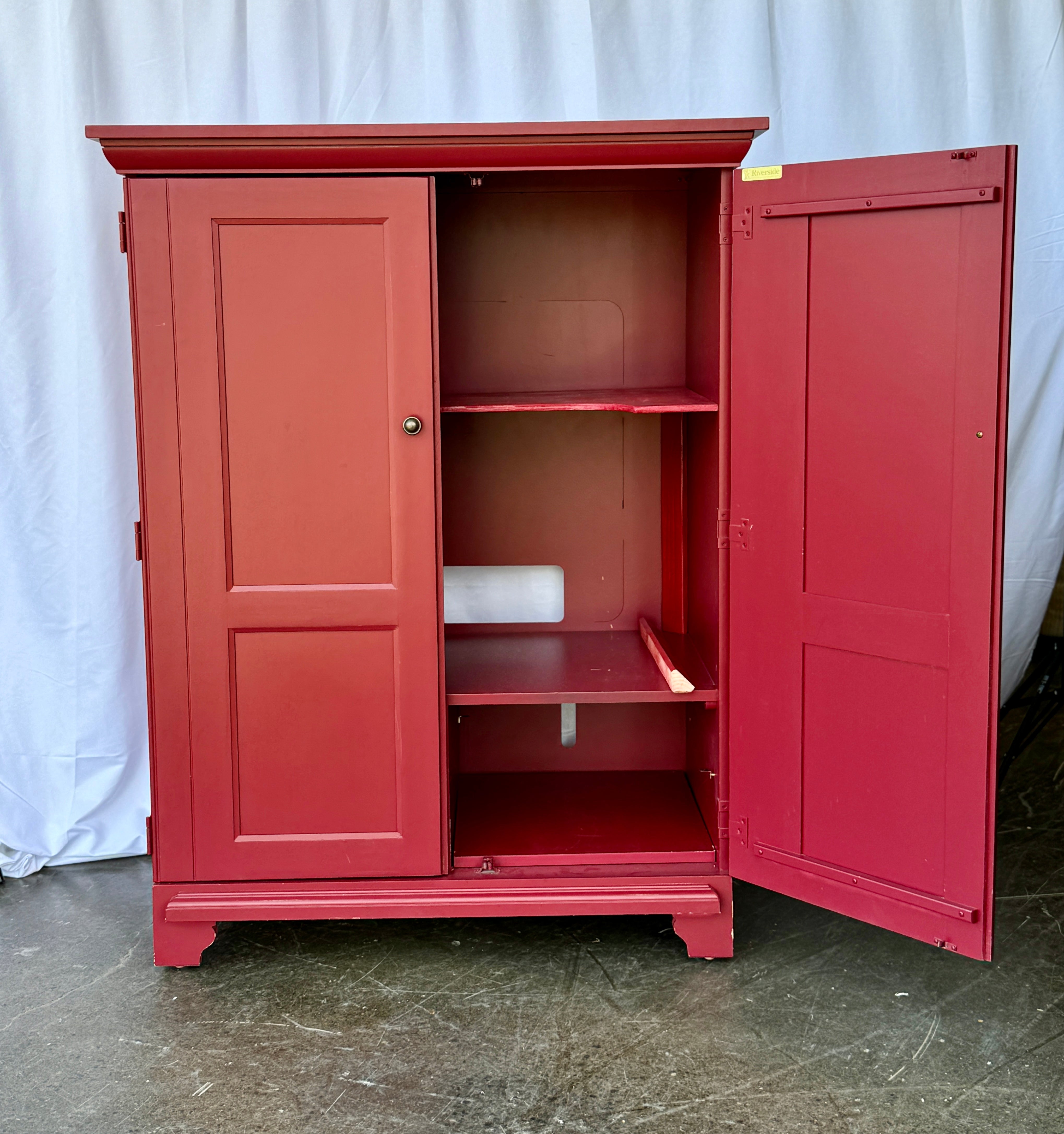 Riverside Merlot Narrow Media Cabinet