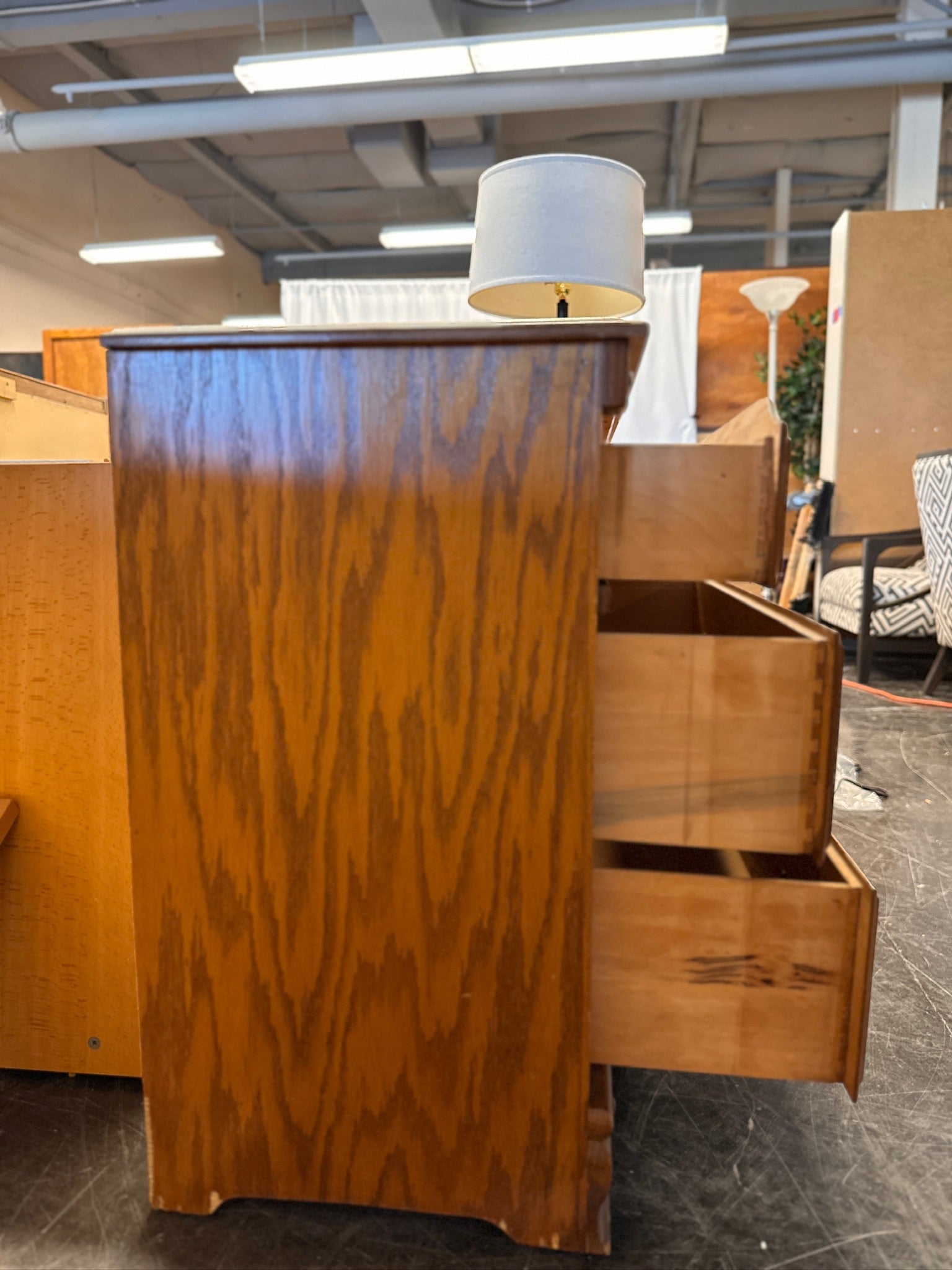 3 Drawer Dresser With Brass Pulls
