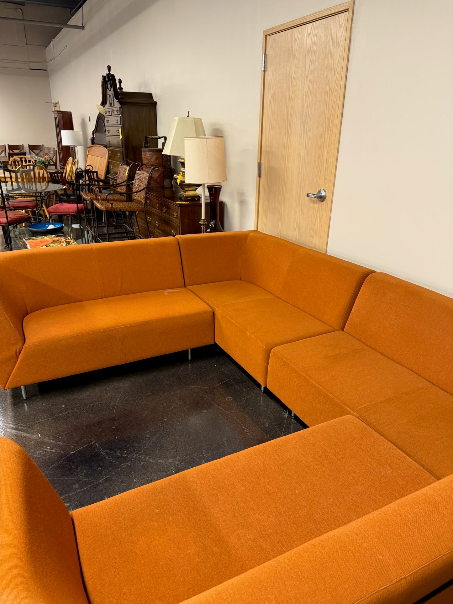 Orange sectional