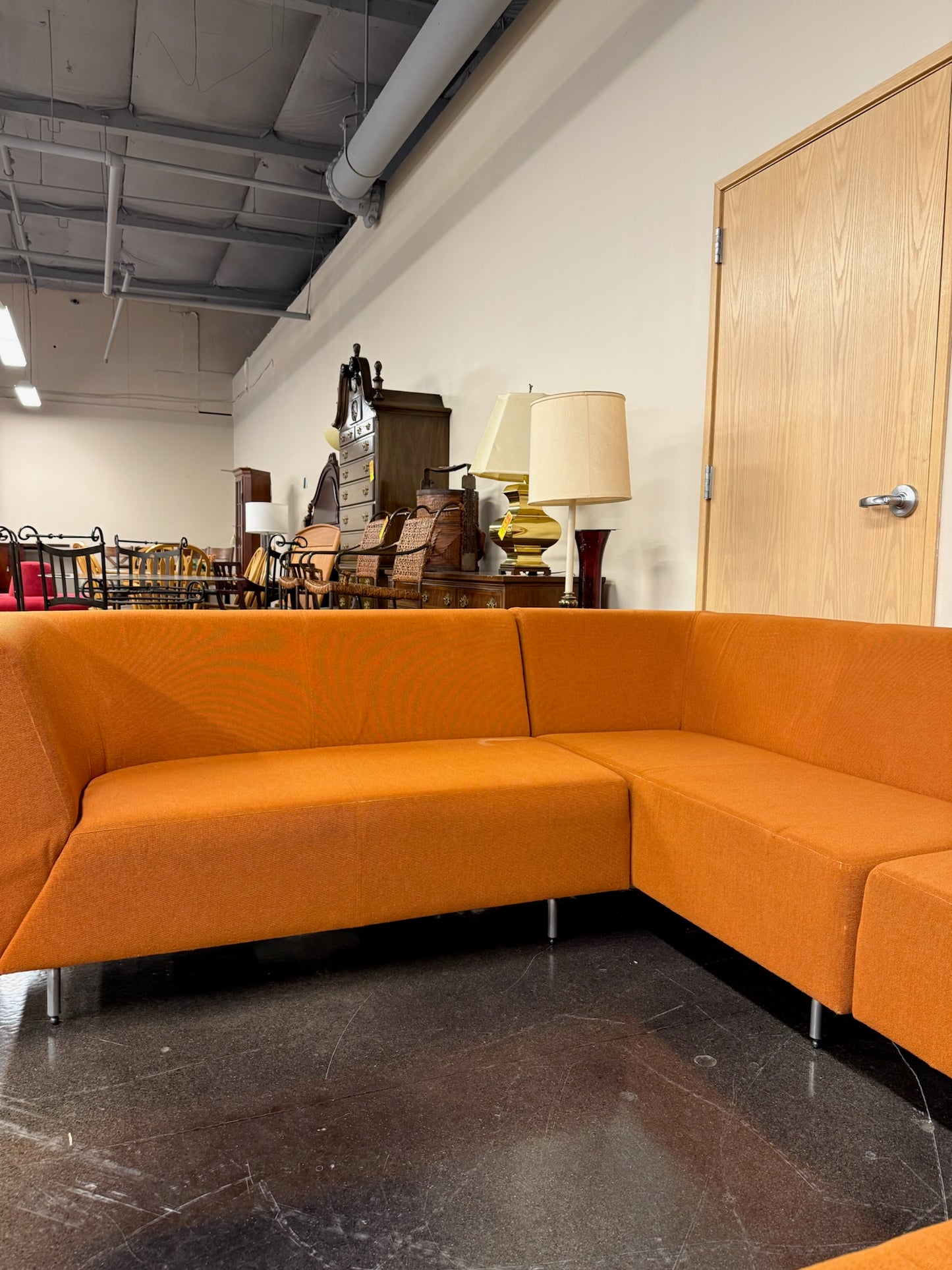 Orange sectional