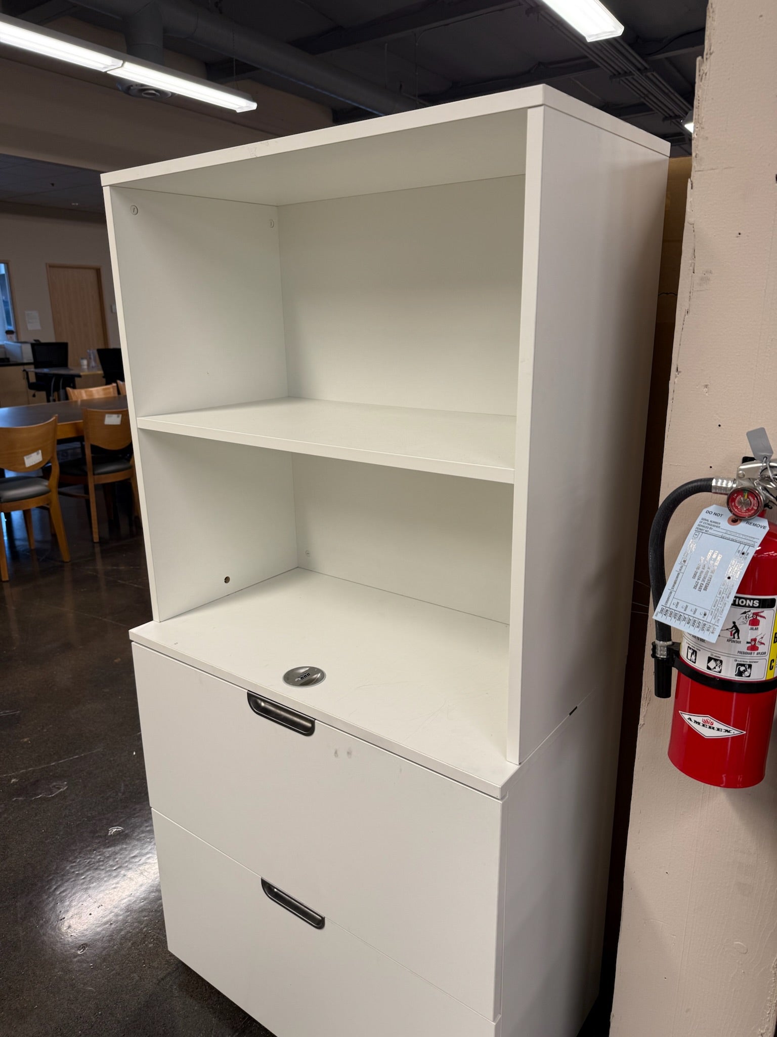 White Locked Office Buffet