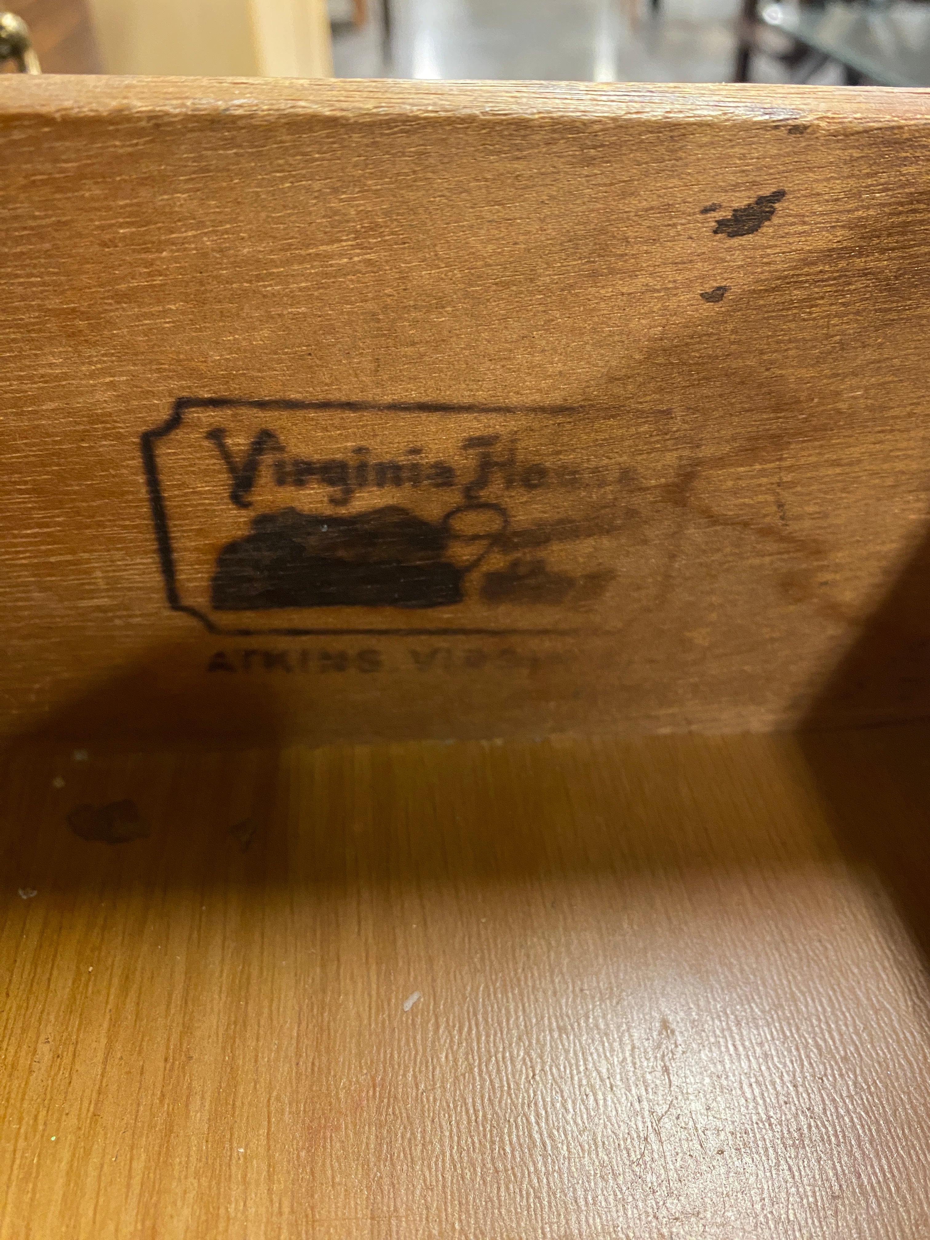Virginia House - Rustic Pine Dry Sink Cabinet with Brass Hardware