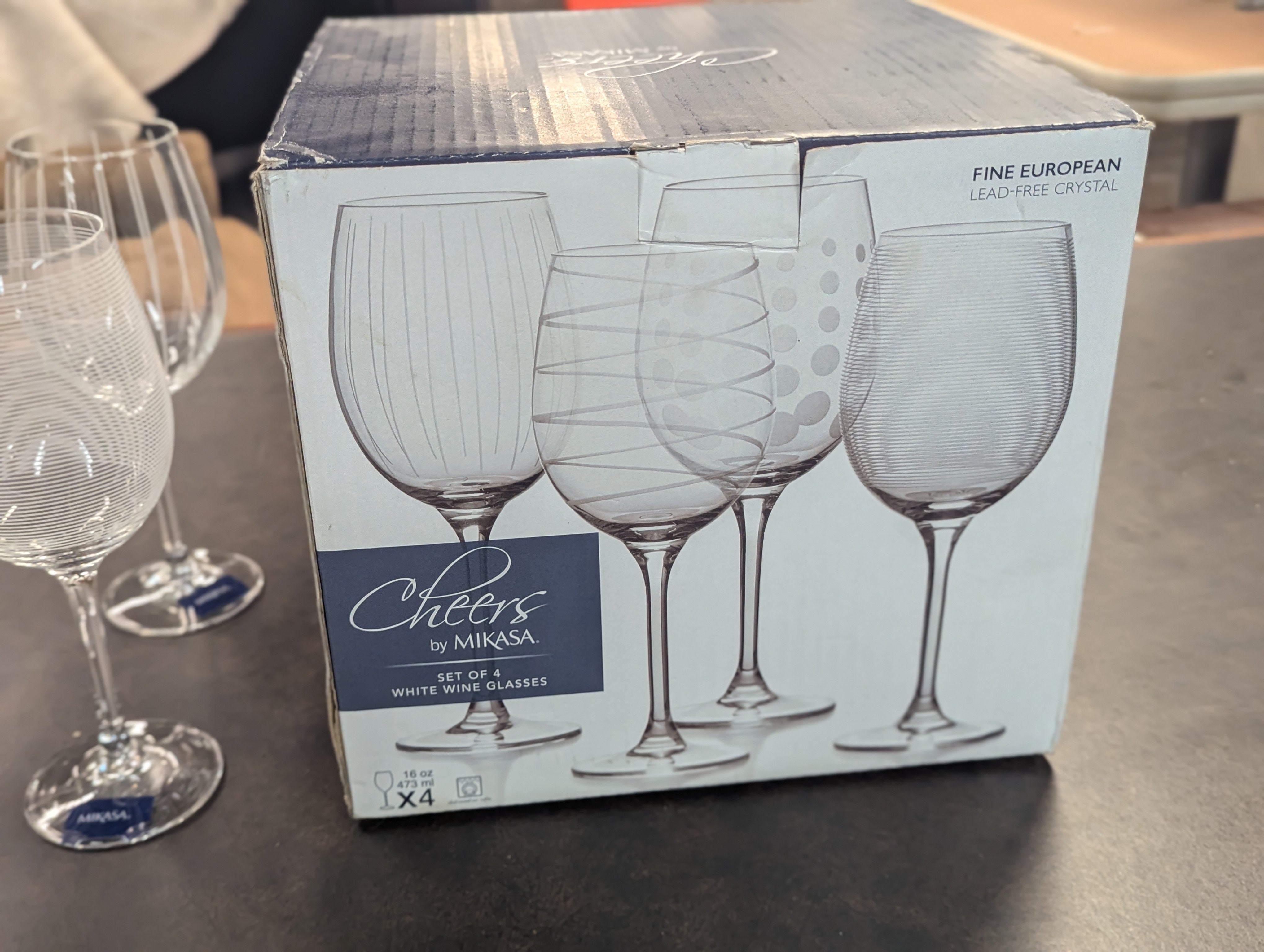 SET OF 4 WINE MIKASA GLASSES