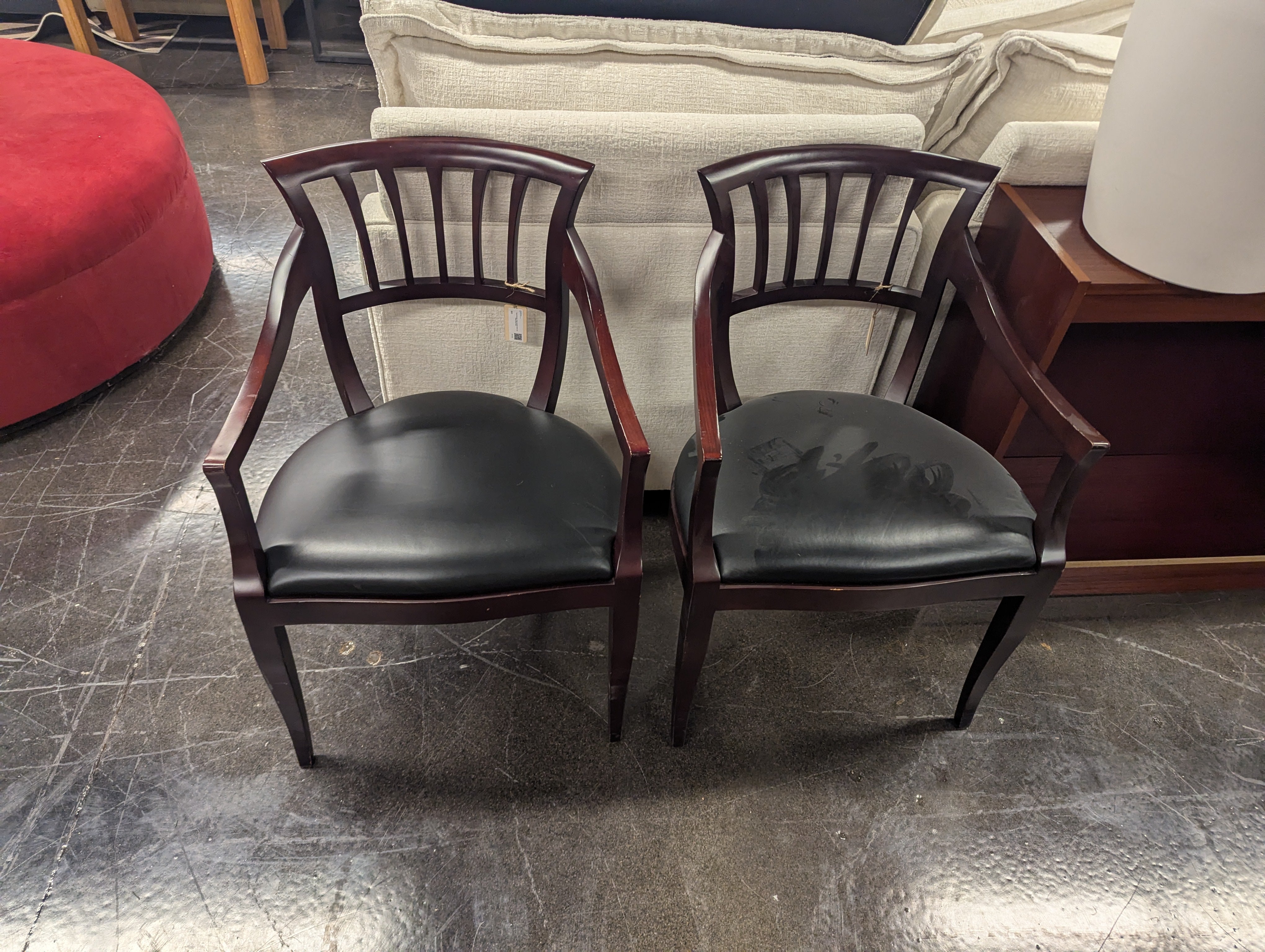 David Edward - Back Leather Seat Law Office Side Chair