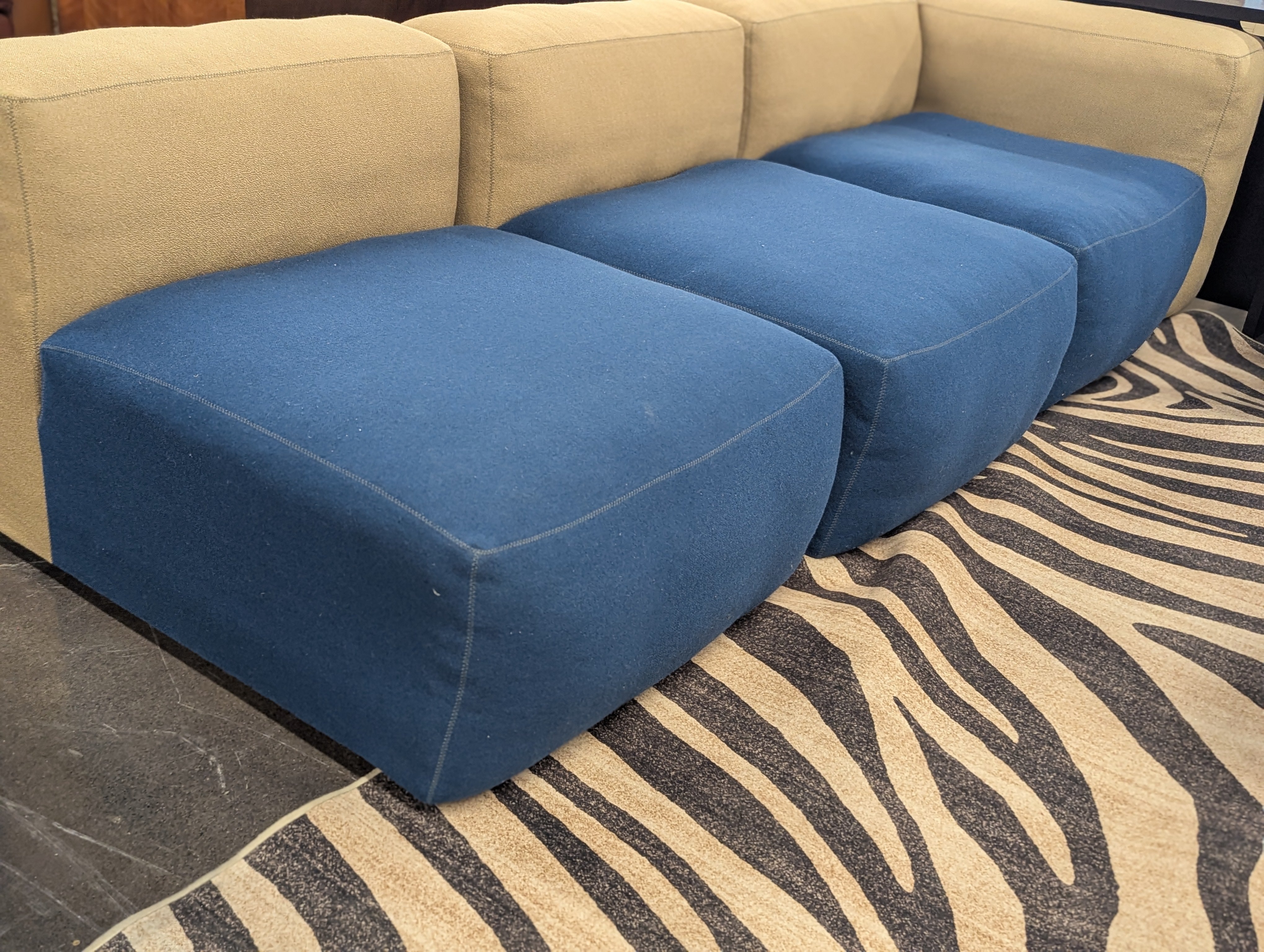 Two-Tone Microfiber Modular Sectional