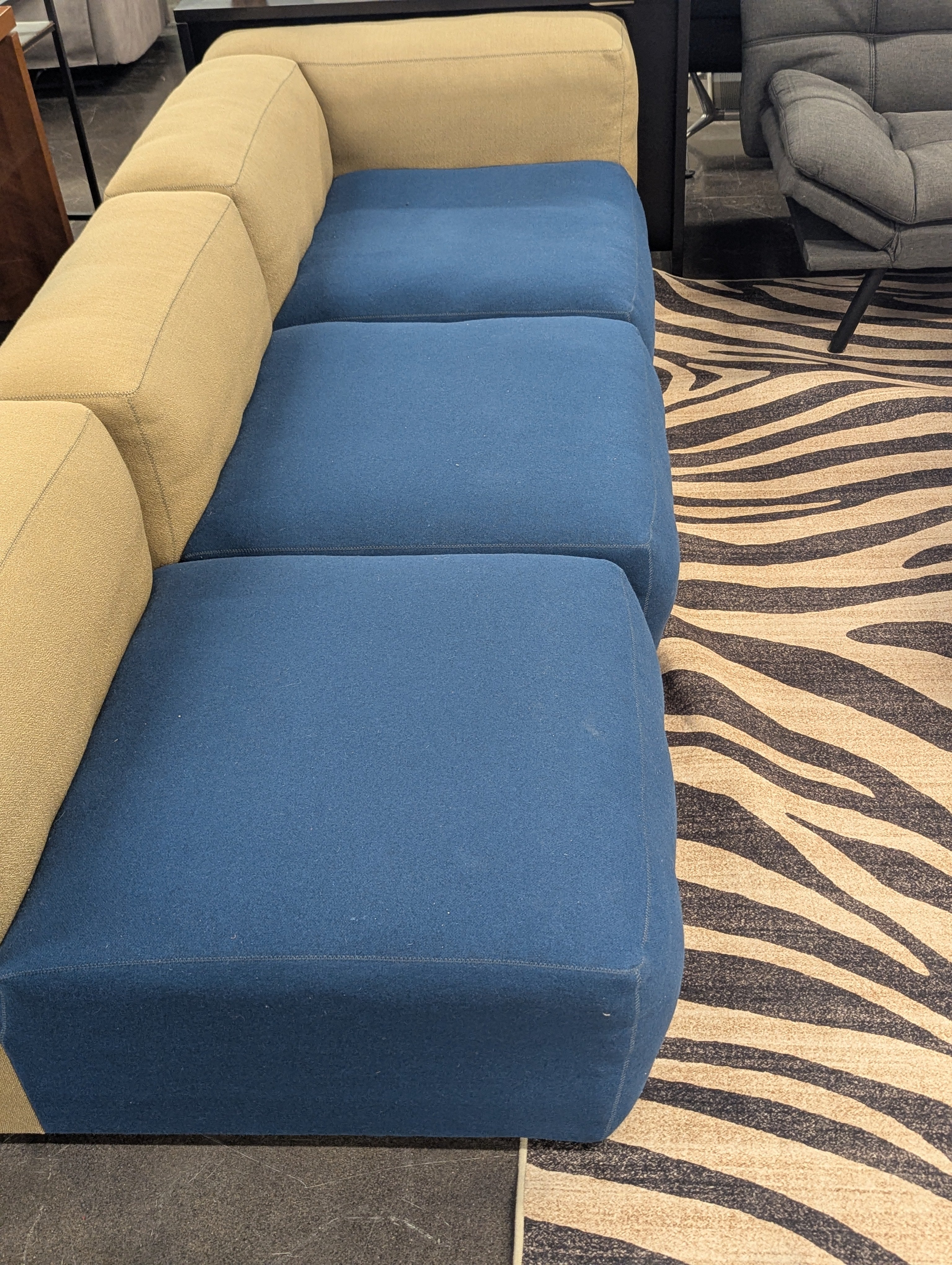 Two-Tone Microfiber Modular Sectional