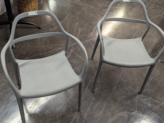 Grey Plastic Arm Chair