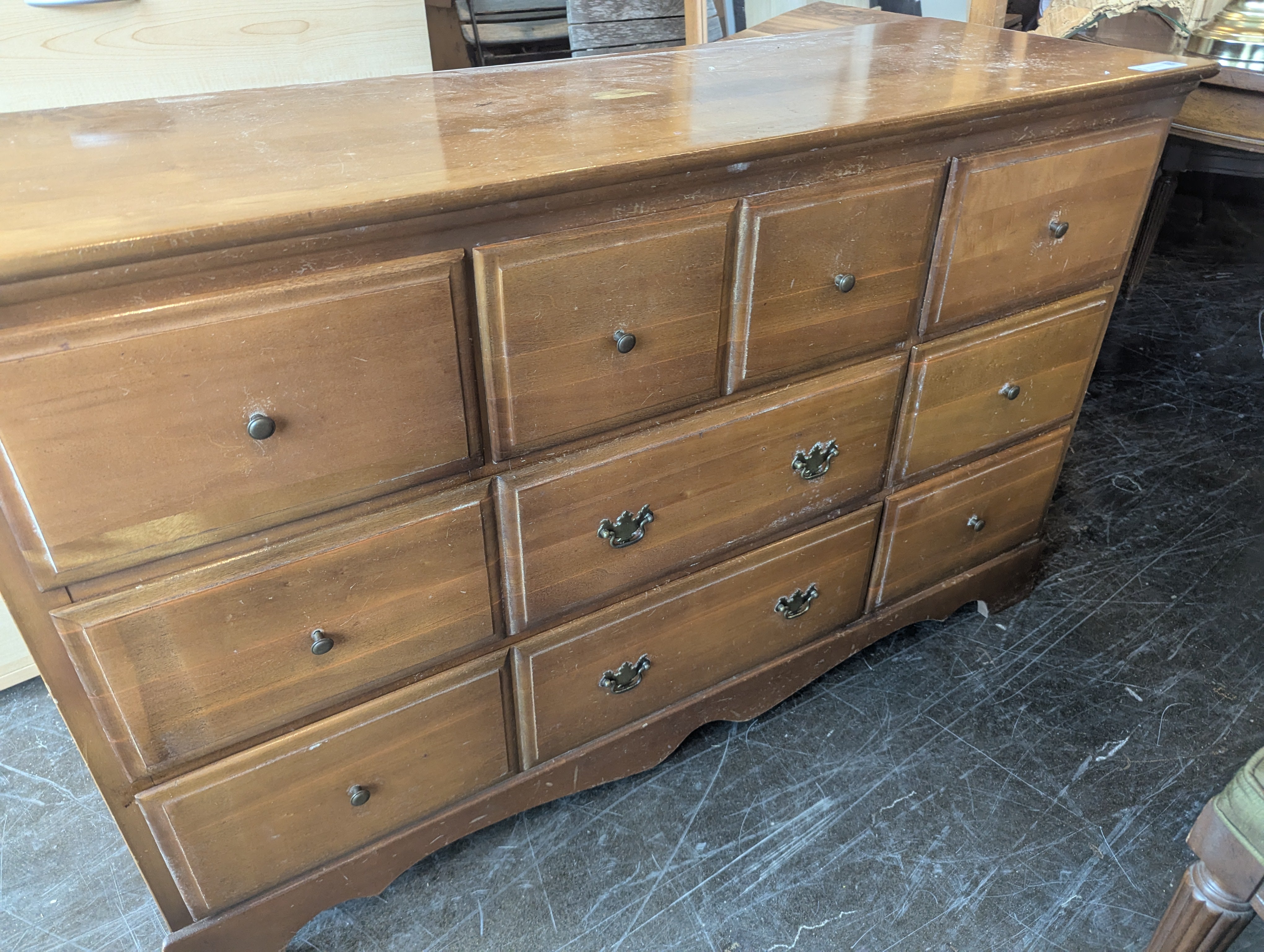 7 Drawer Lowboy With Mirror