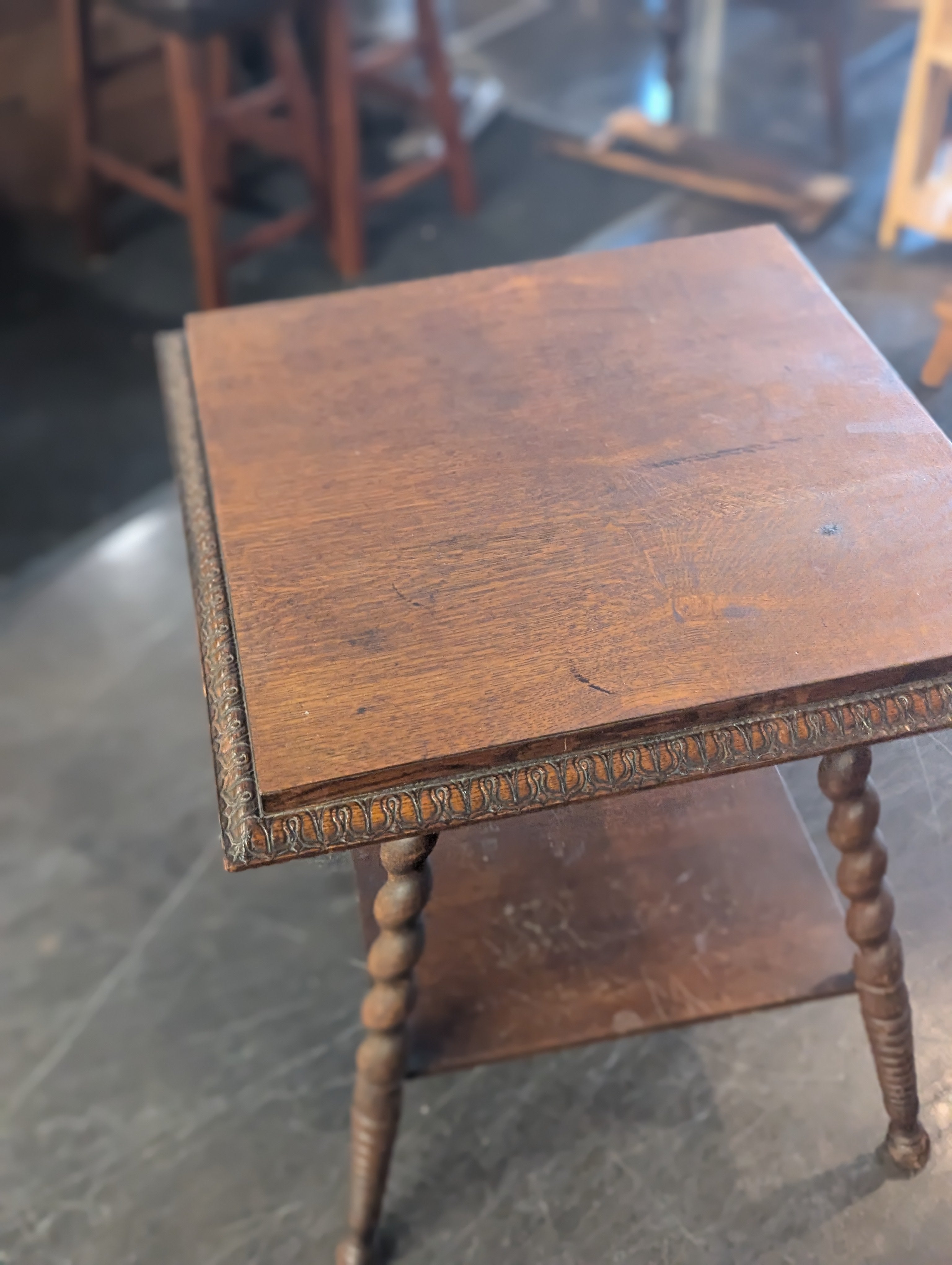 Square 2 Tier Accent Table