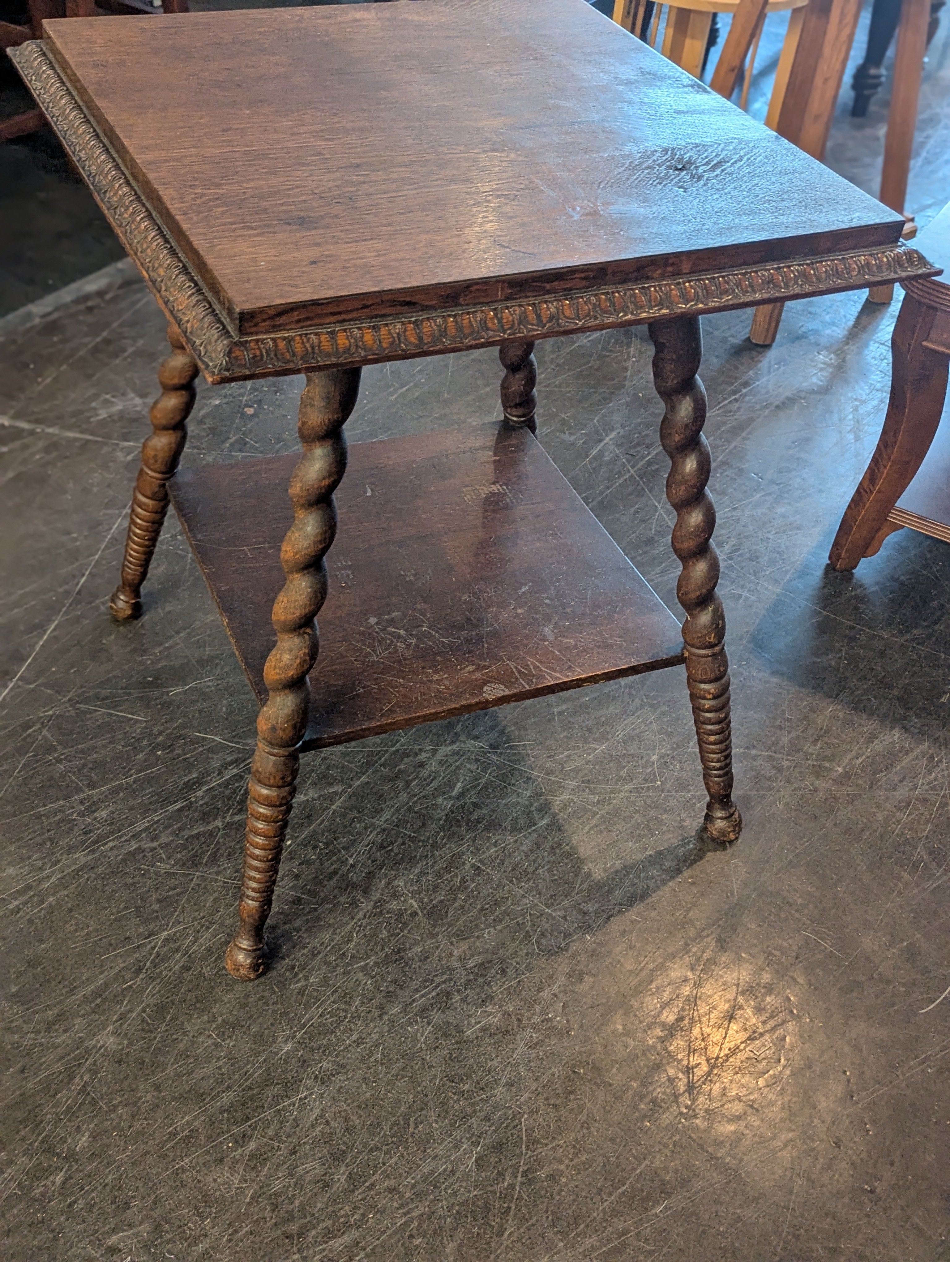 Square 2 Tier Accent Table