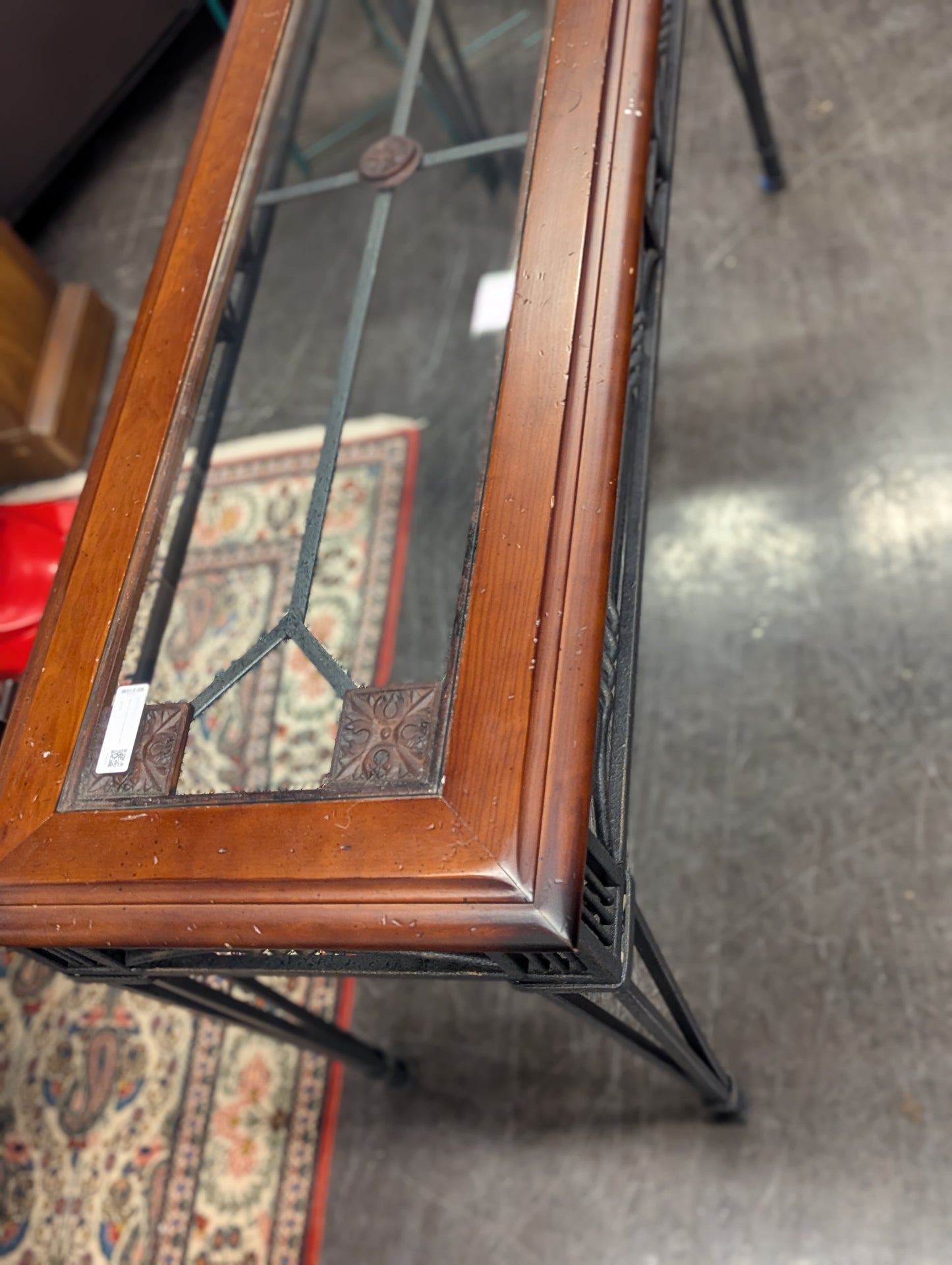 Metal and Wood Console/Entry Table