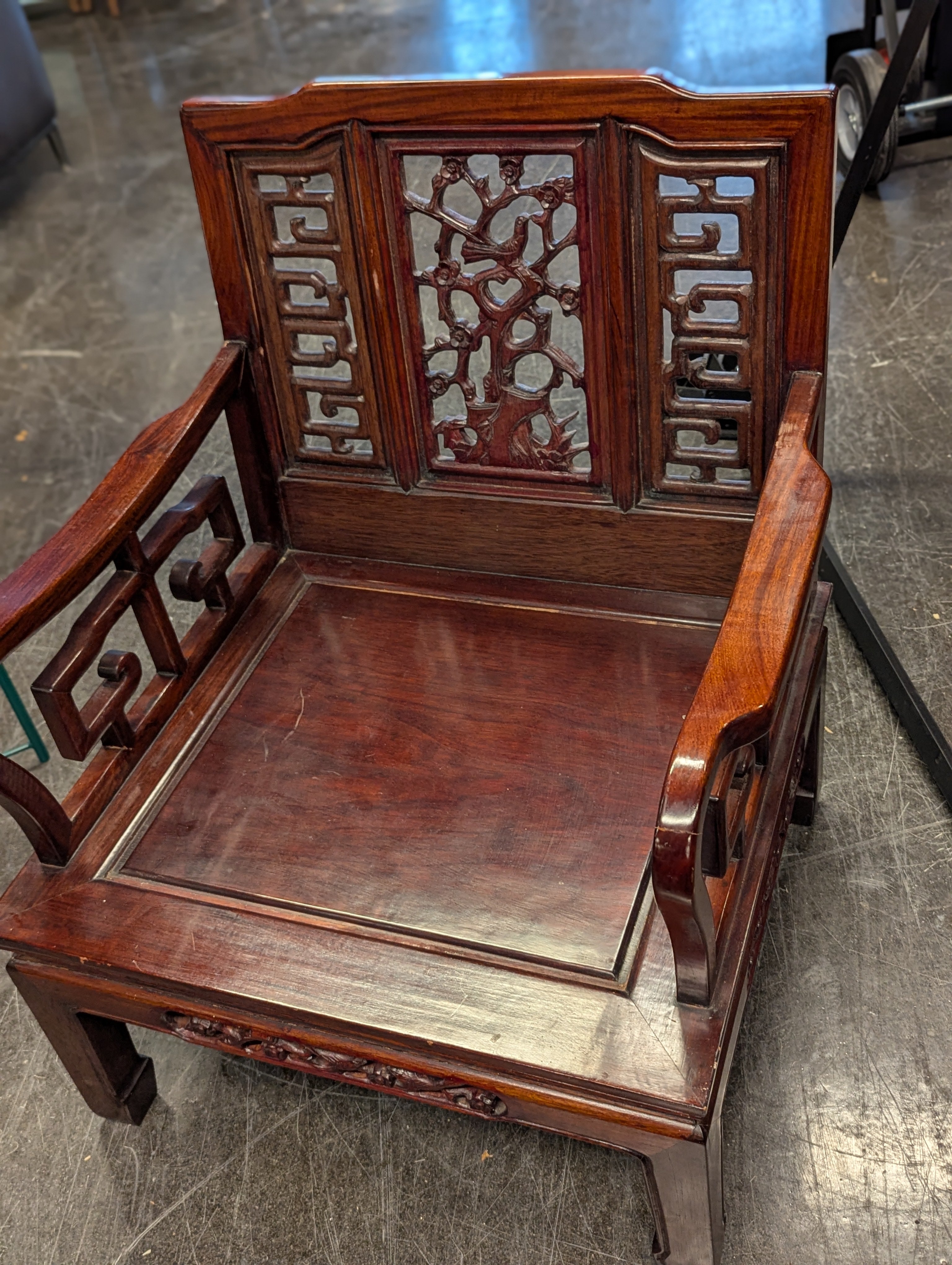 Ornate Rose Wood Accent Chair