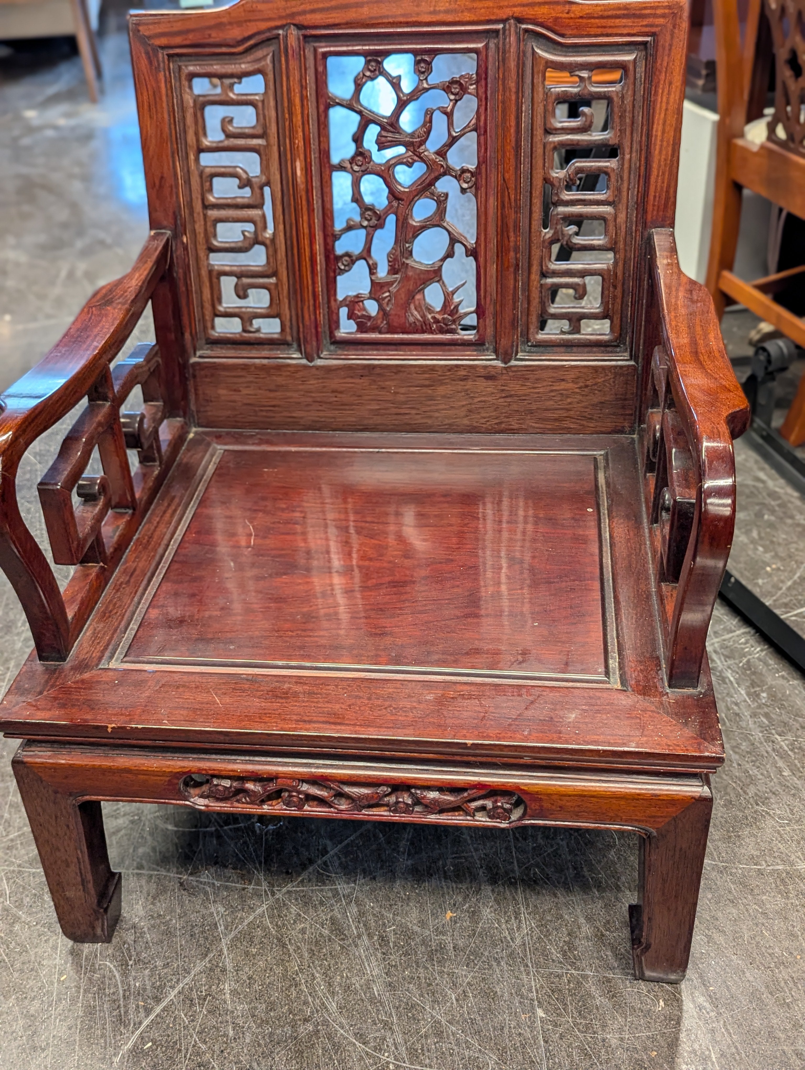 Ornate Rose Wood Accent Chair