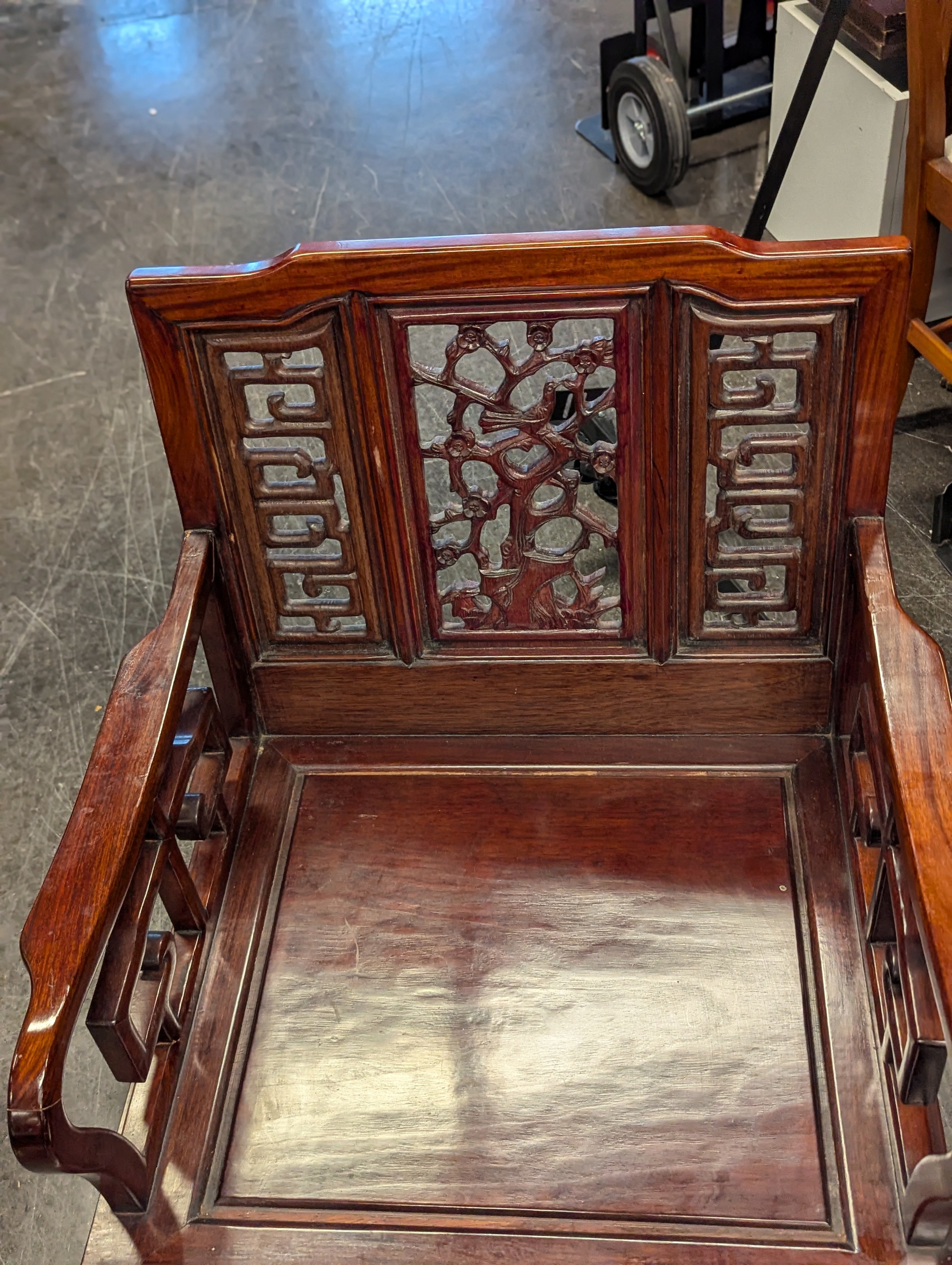 Ornate Rose Wood Accent Chair