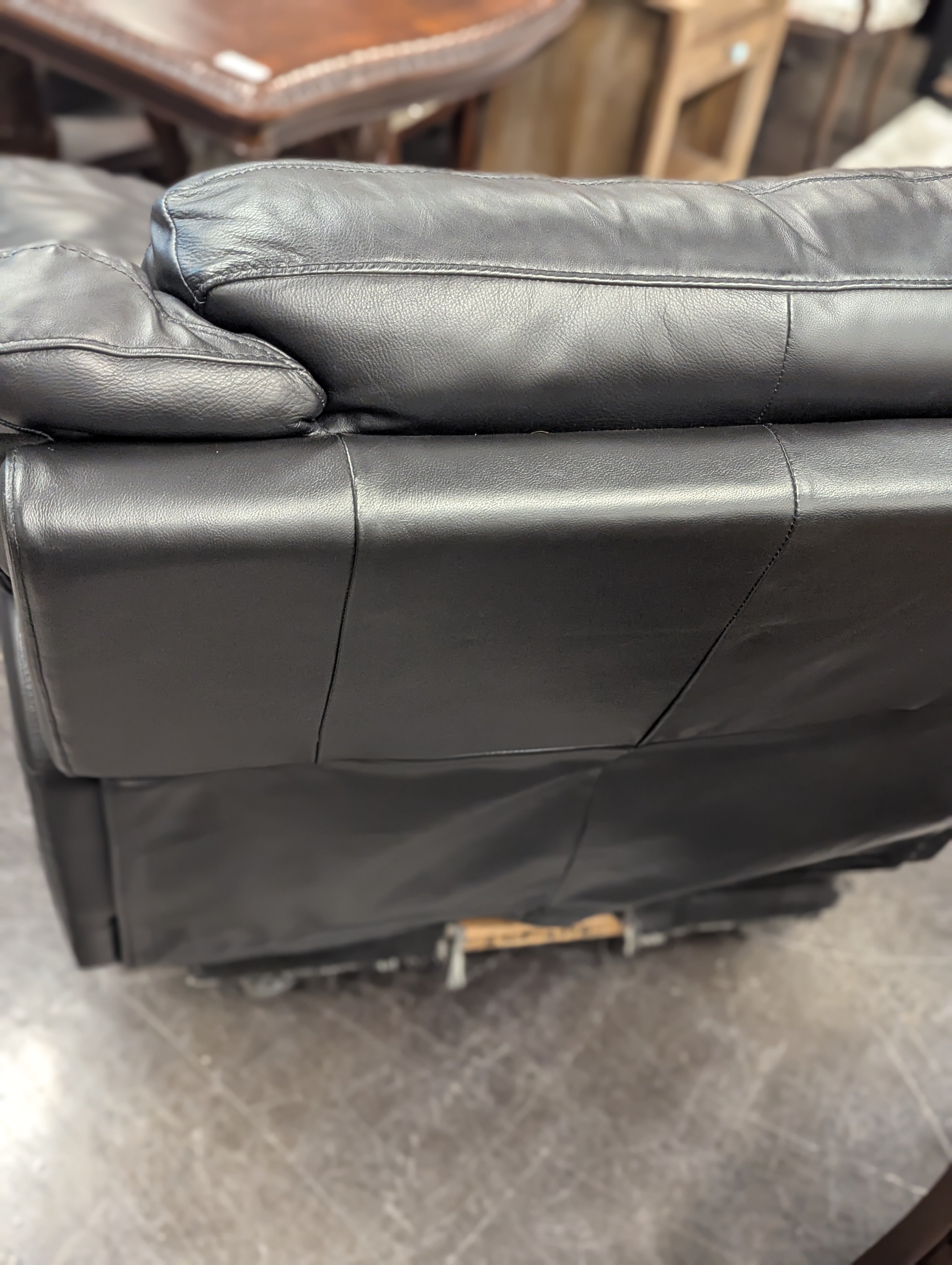 Black Faux Leather Accent Chair