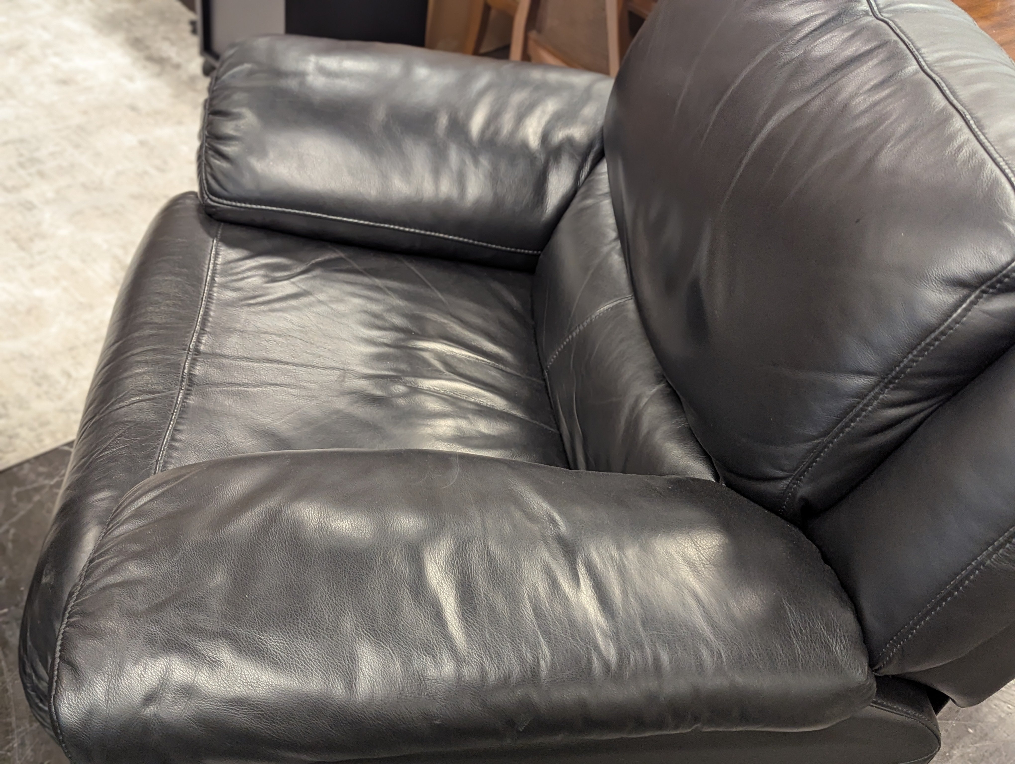 Black Faux Leather Accent Chair
