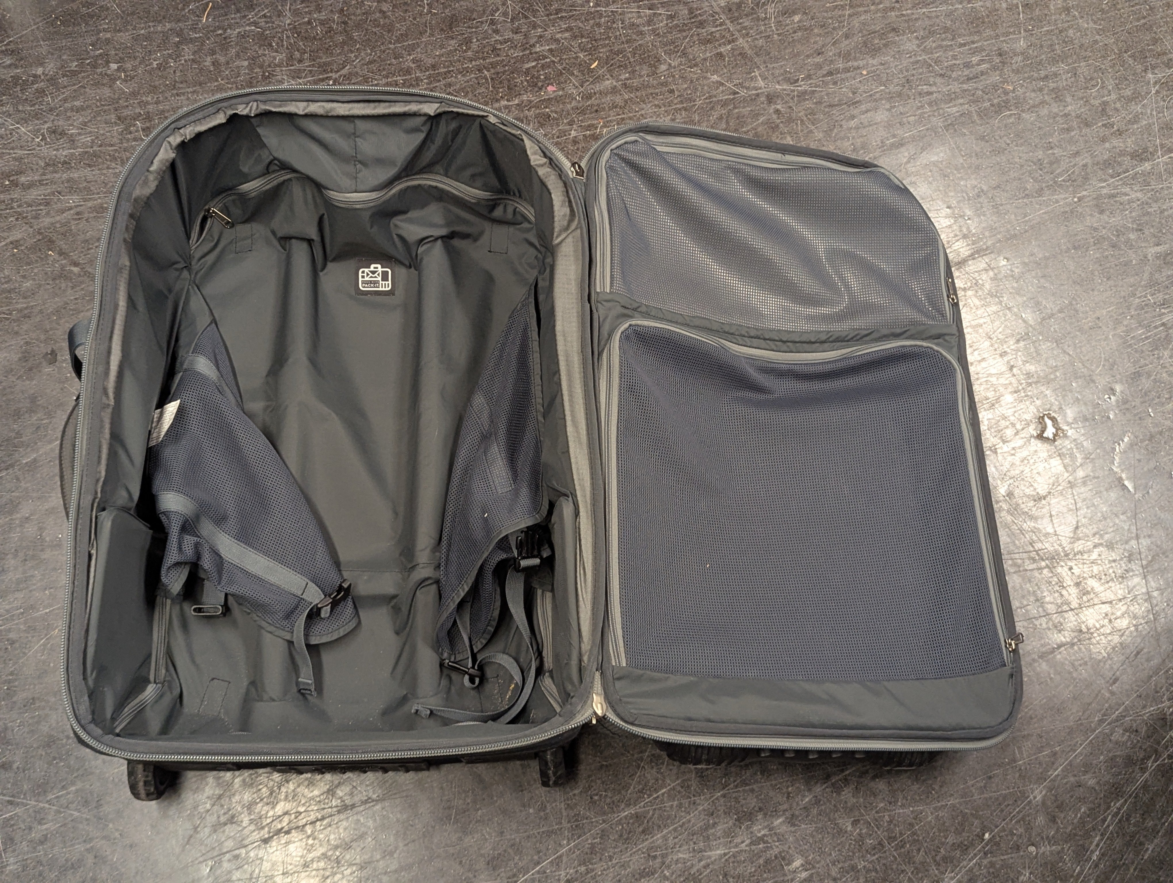 Eagle Creek Grey and Maroon Suitcase
