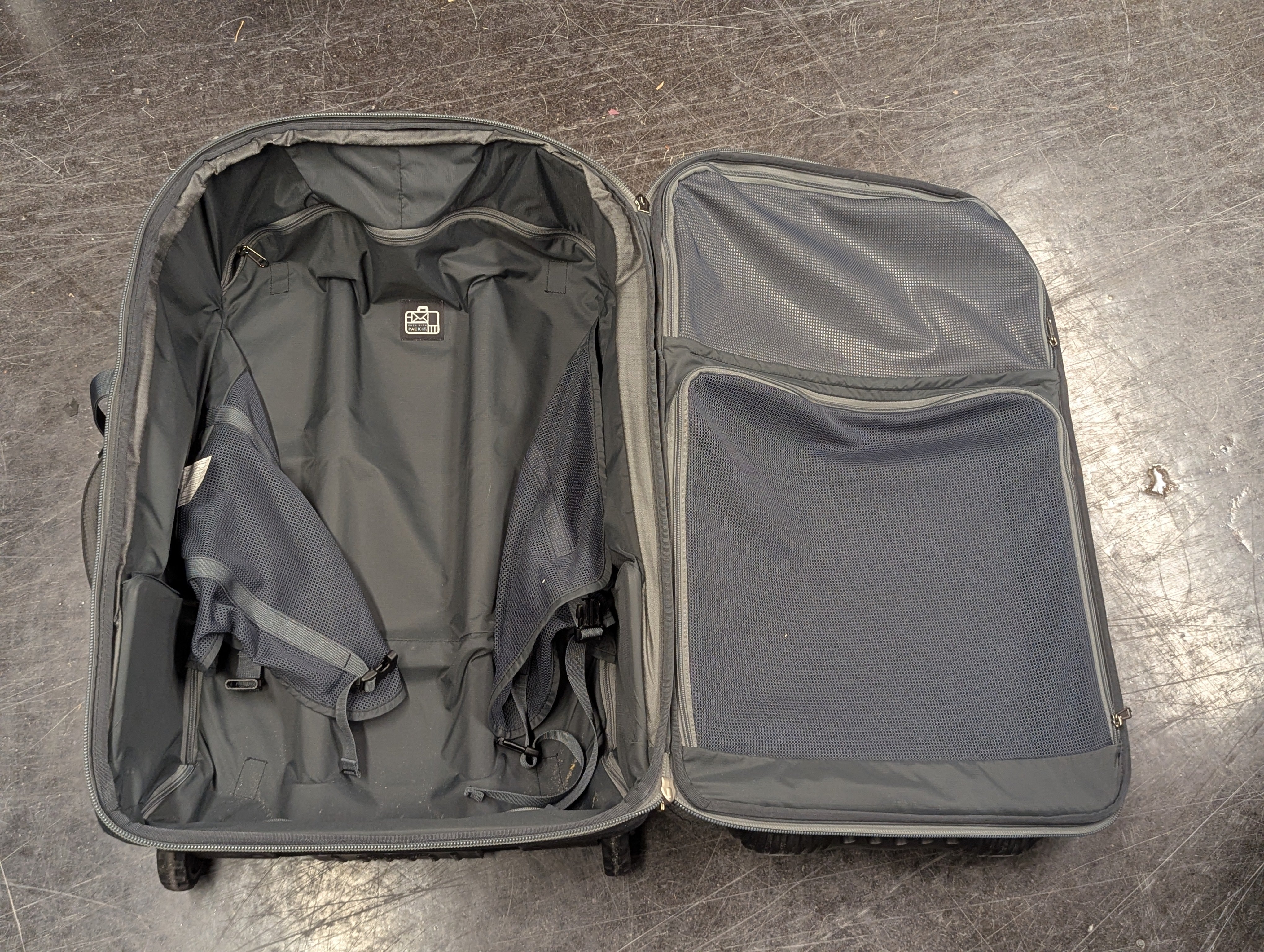 Eagle Creek Grey and Maroon Suitcase