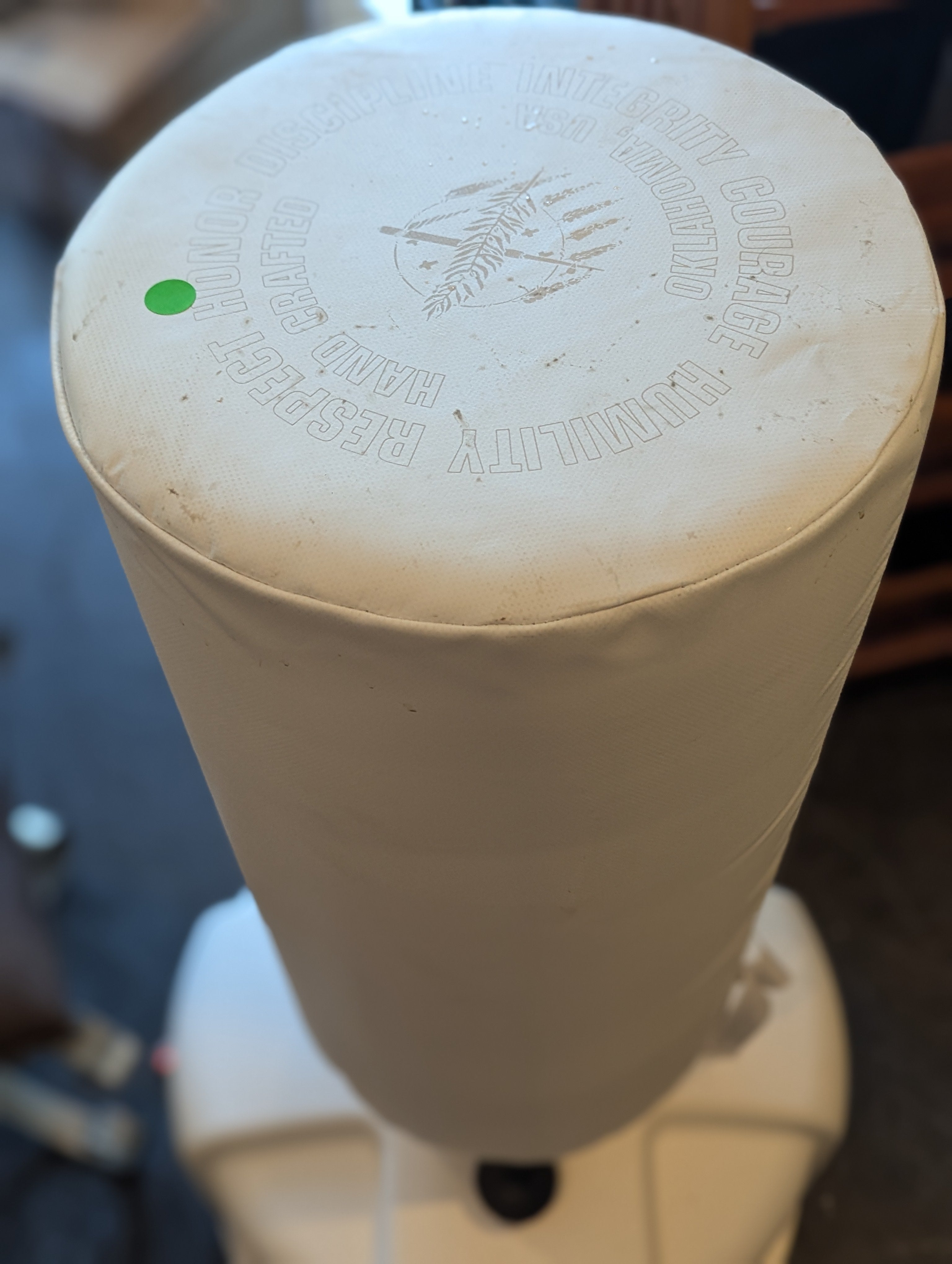 White Freestanding Punching Bag