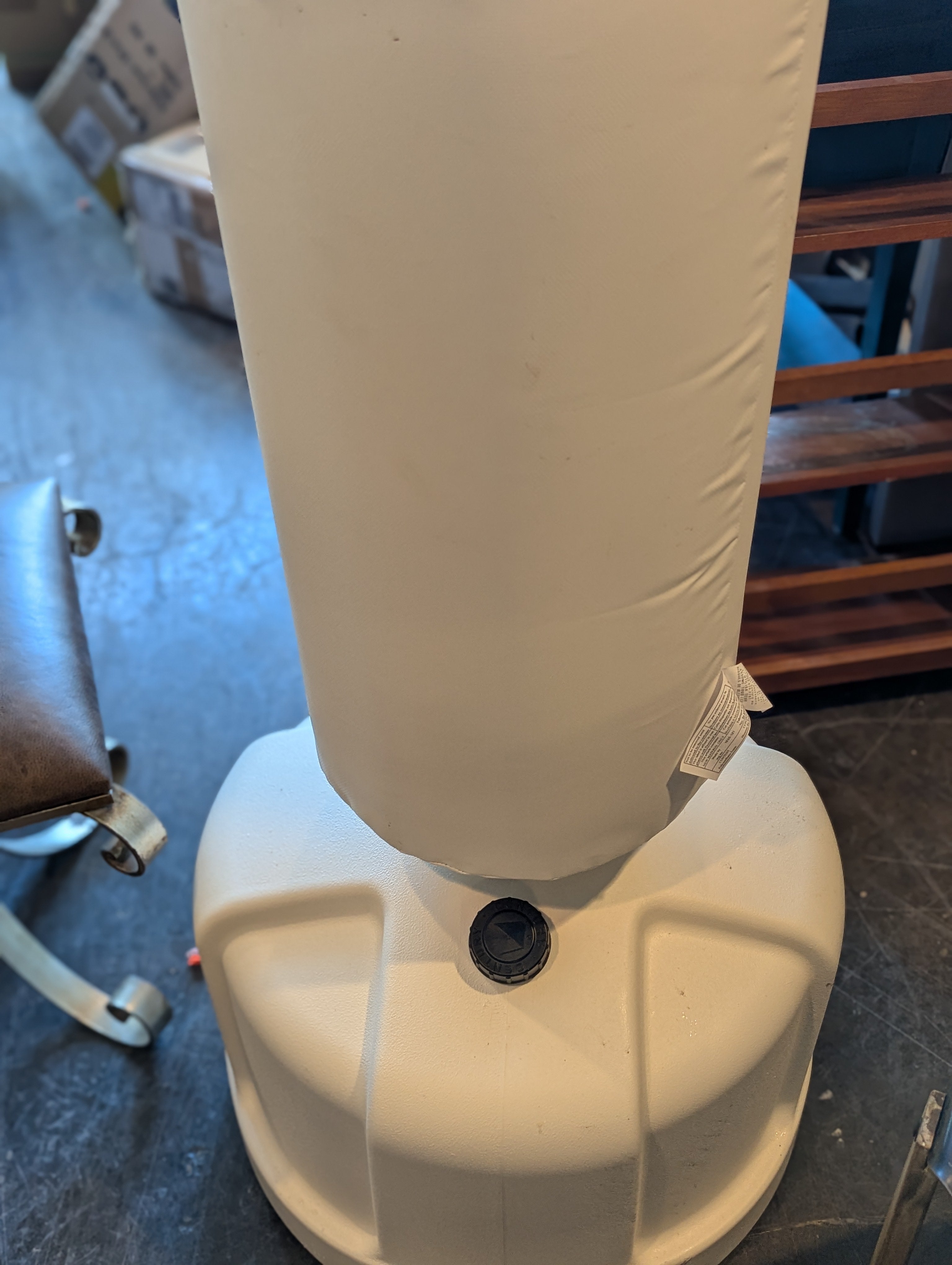 White Freestanding Punching Bag