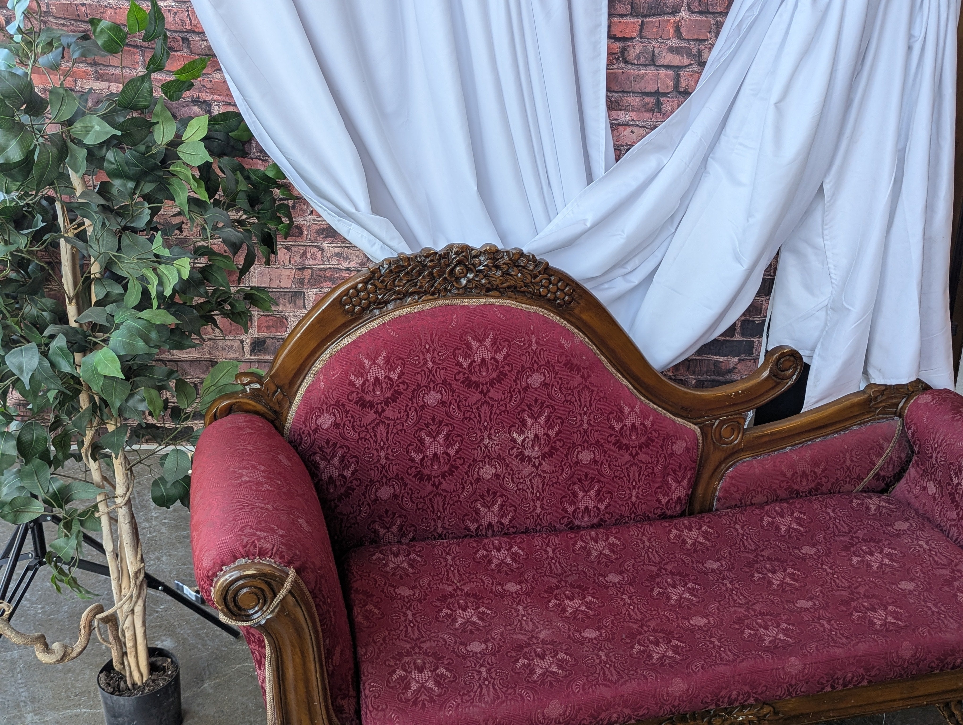 Red Chaise Lounge, Victorian Style
