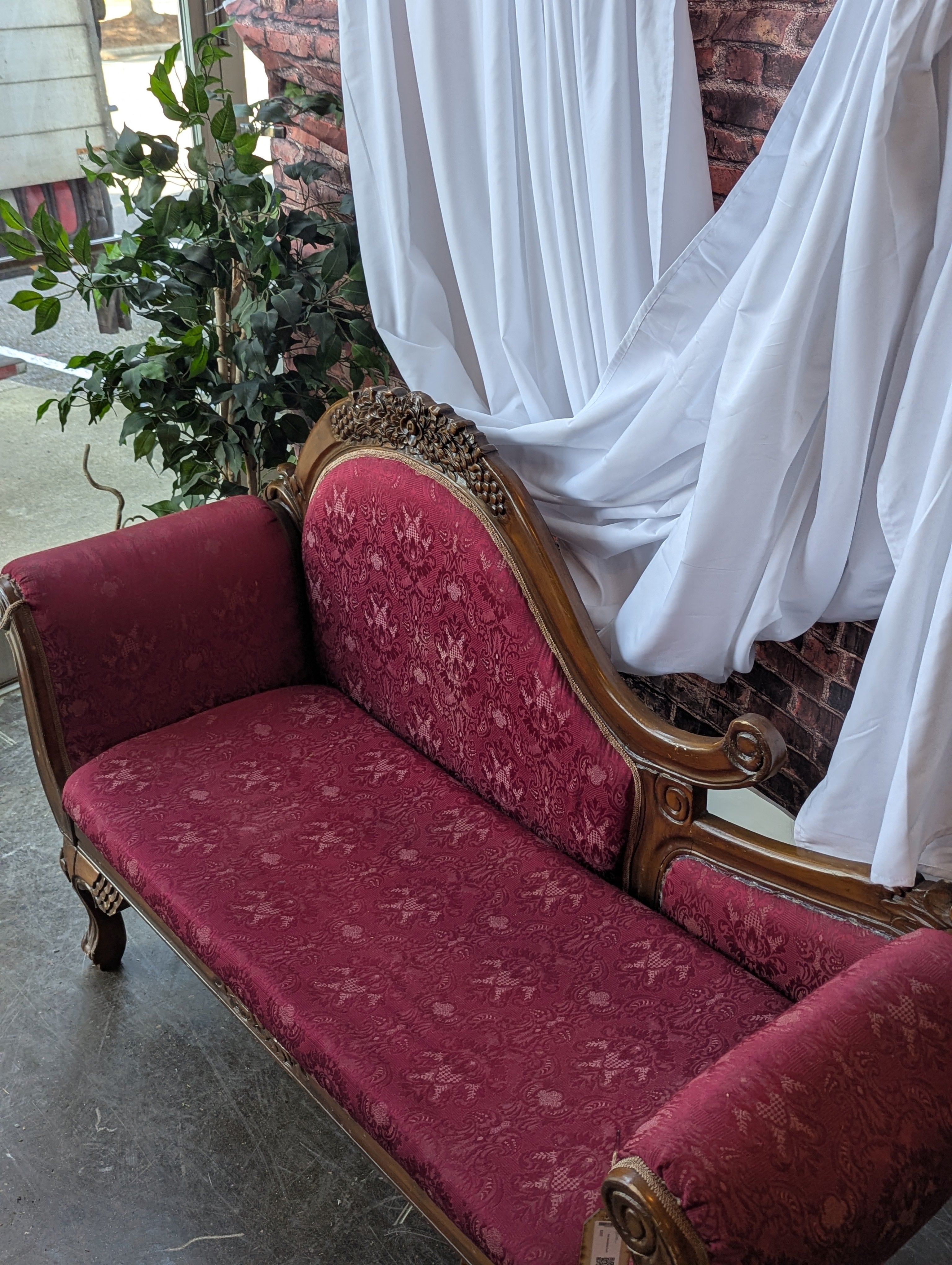Red Chaise Lounge, Victorian Style
