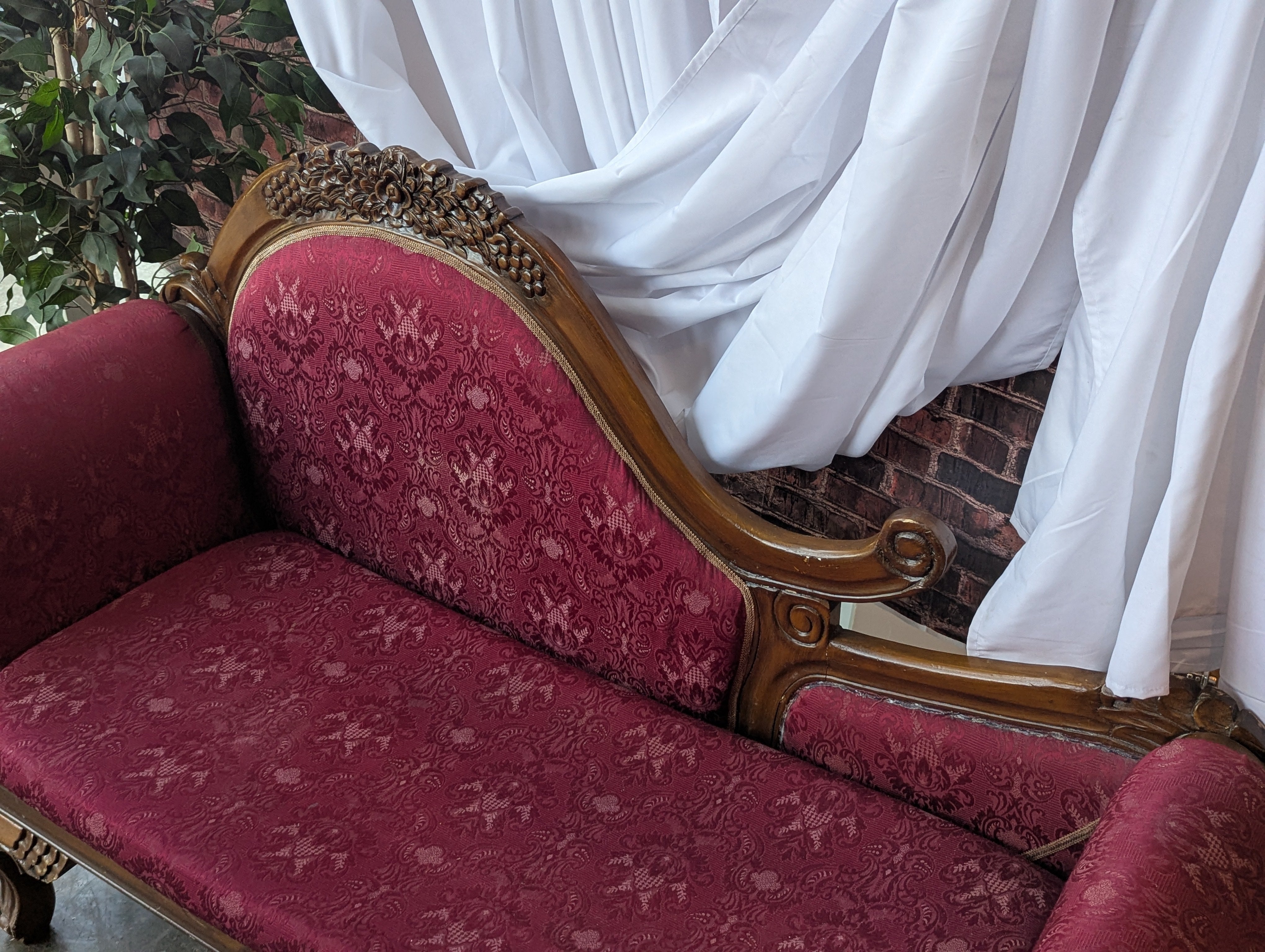 Red Chaise Lounge, Victorian Style