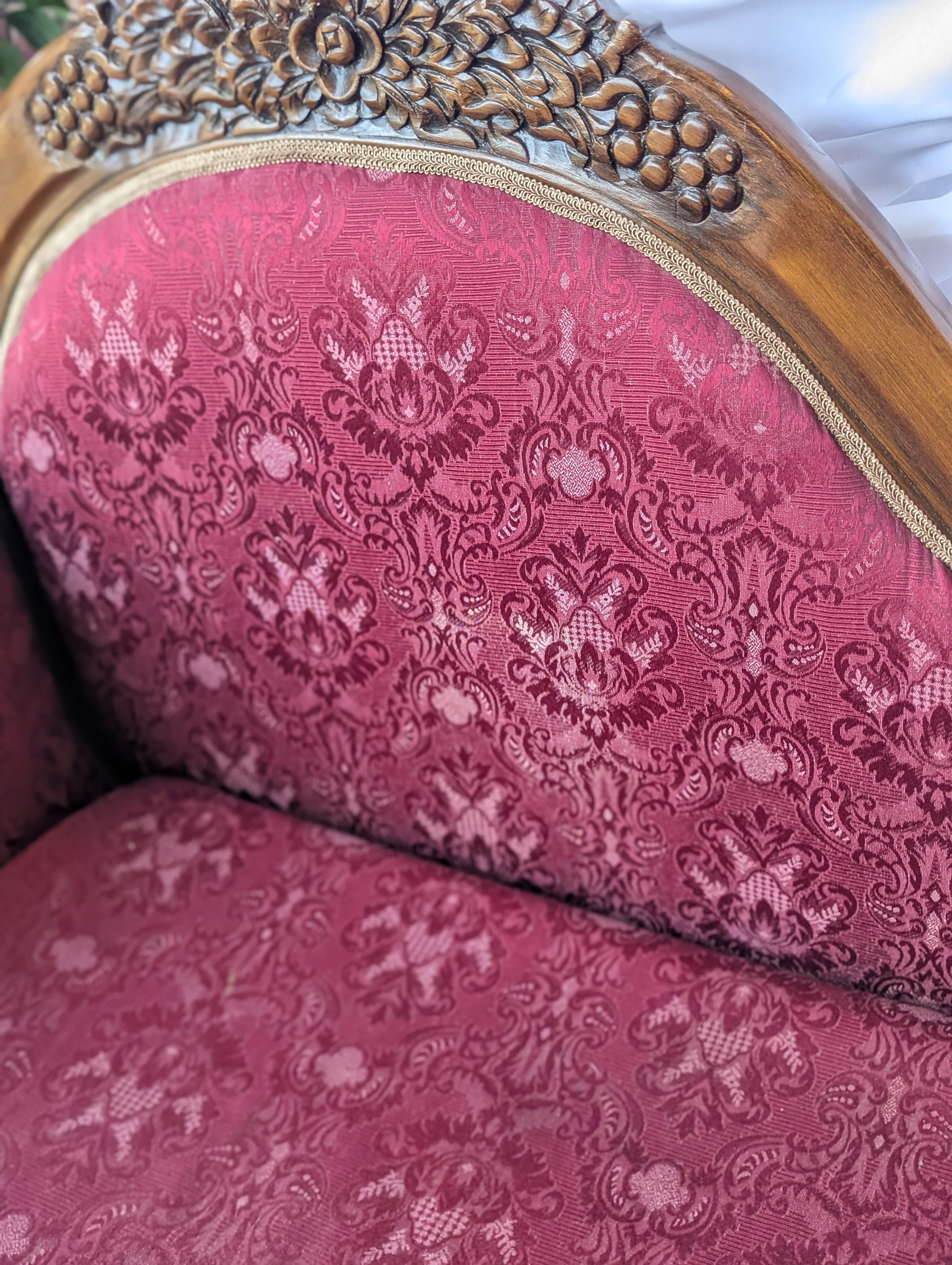 Red Chaise Lounge, Victorian Style