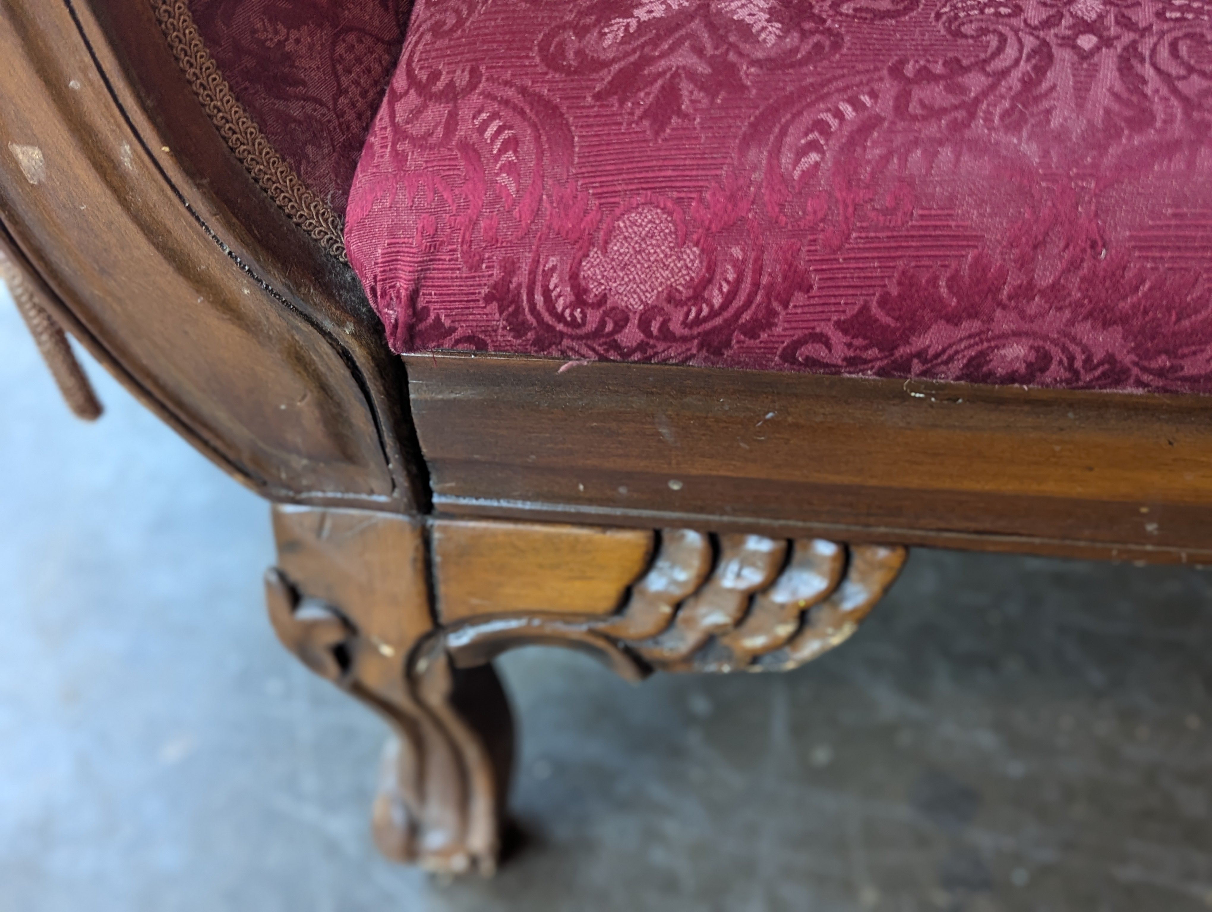 Red Chaise Lounge, Victorian Style