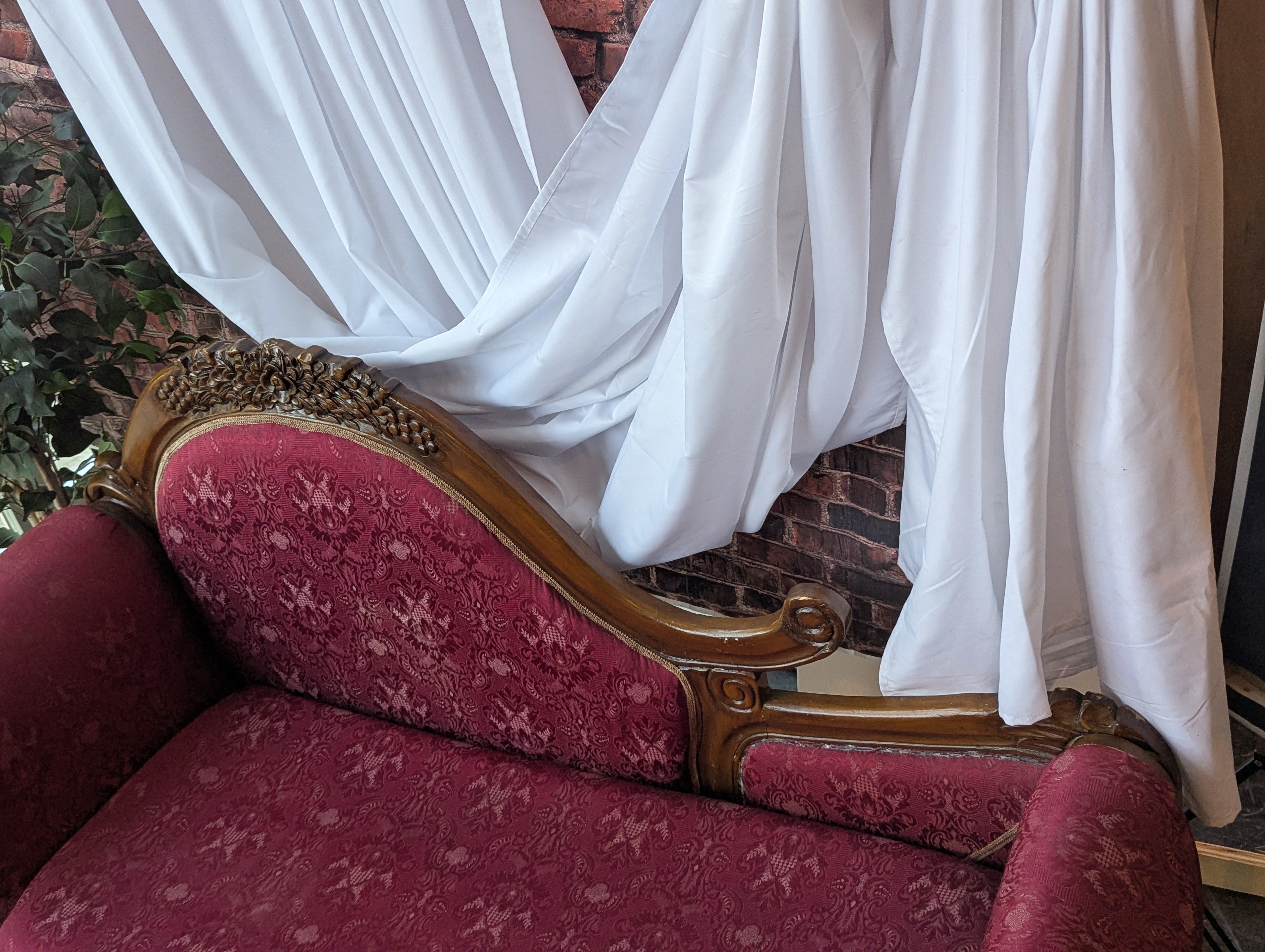 Red Chaise Lounge, Victorian Style